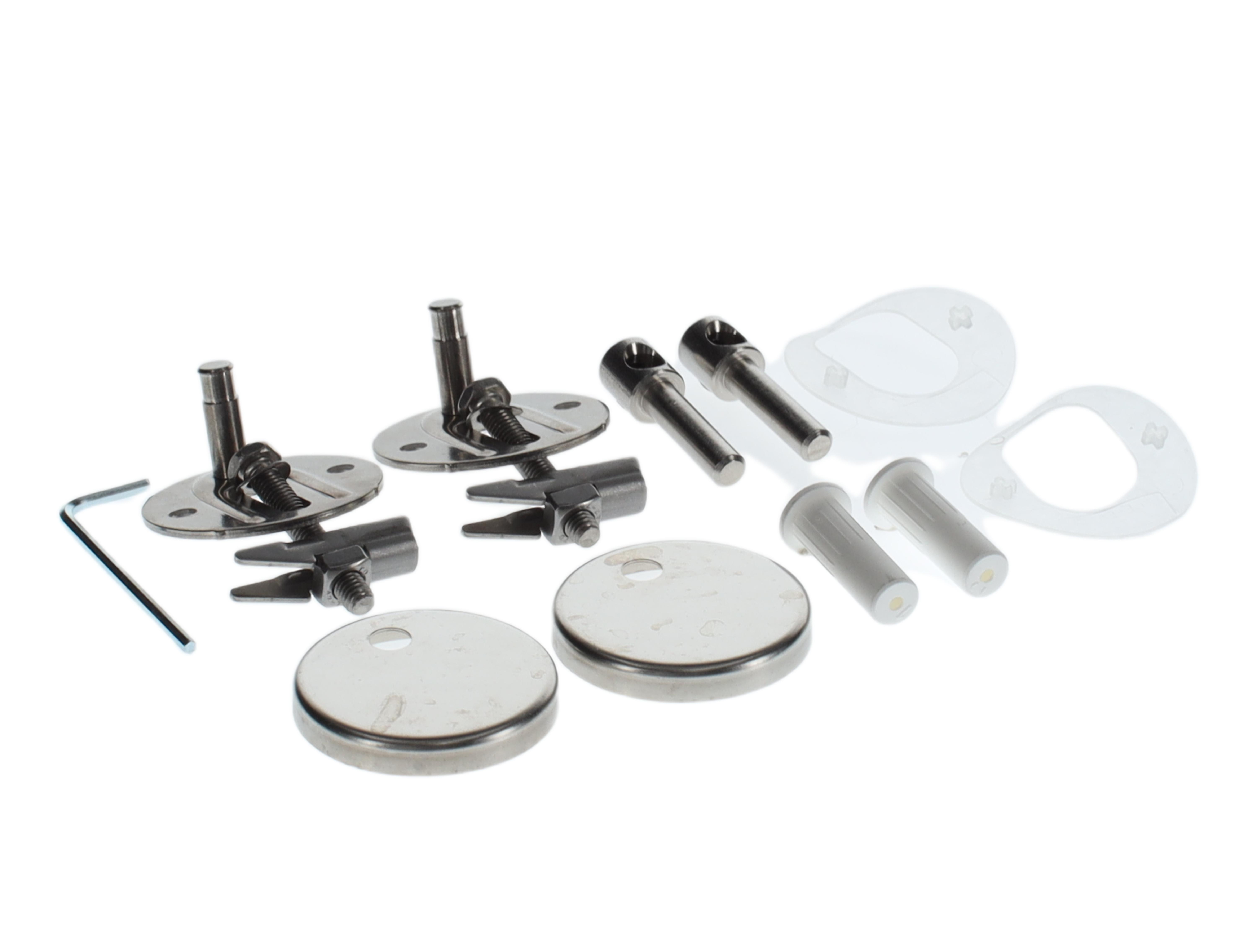 Villeroy & Boch reserveonderdelen set scharnieren, 104x134mm, Chrome