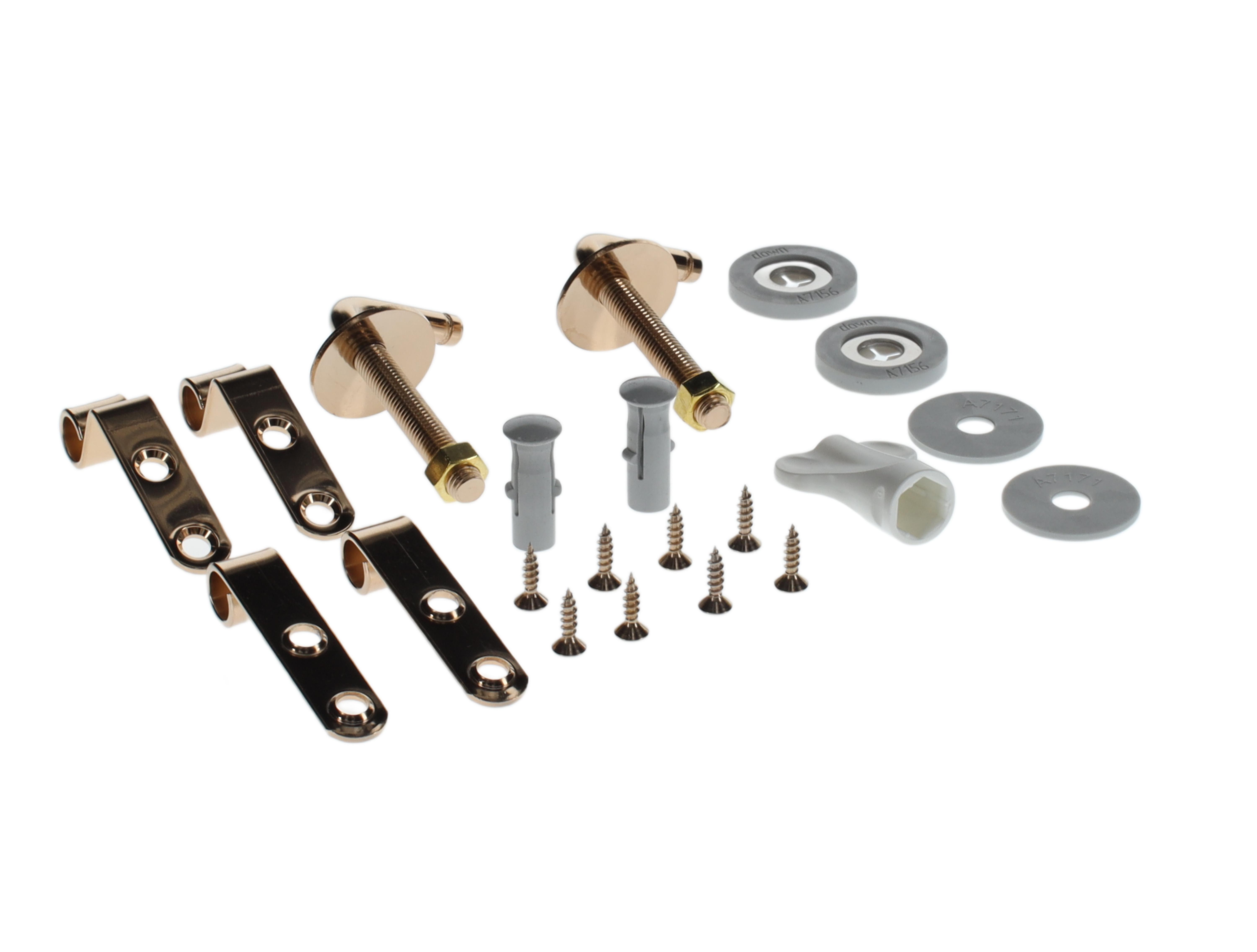 Villeroy & Boch reserveonderdelen set scharnieren, 137x198mm, Brass