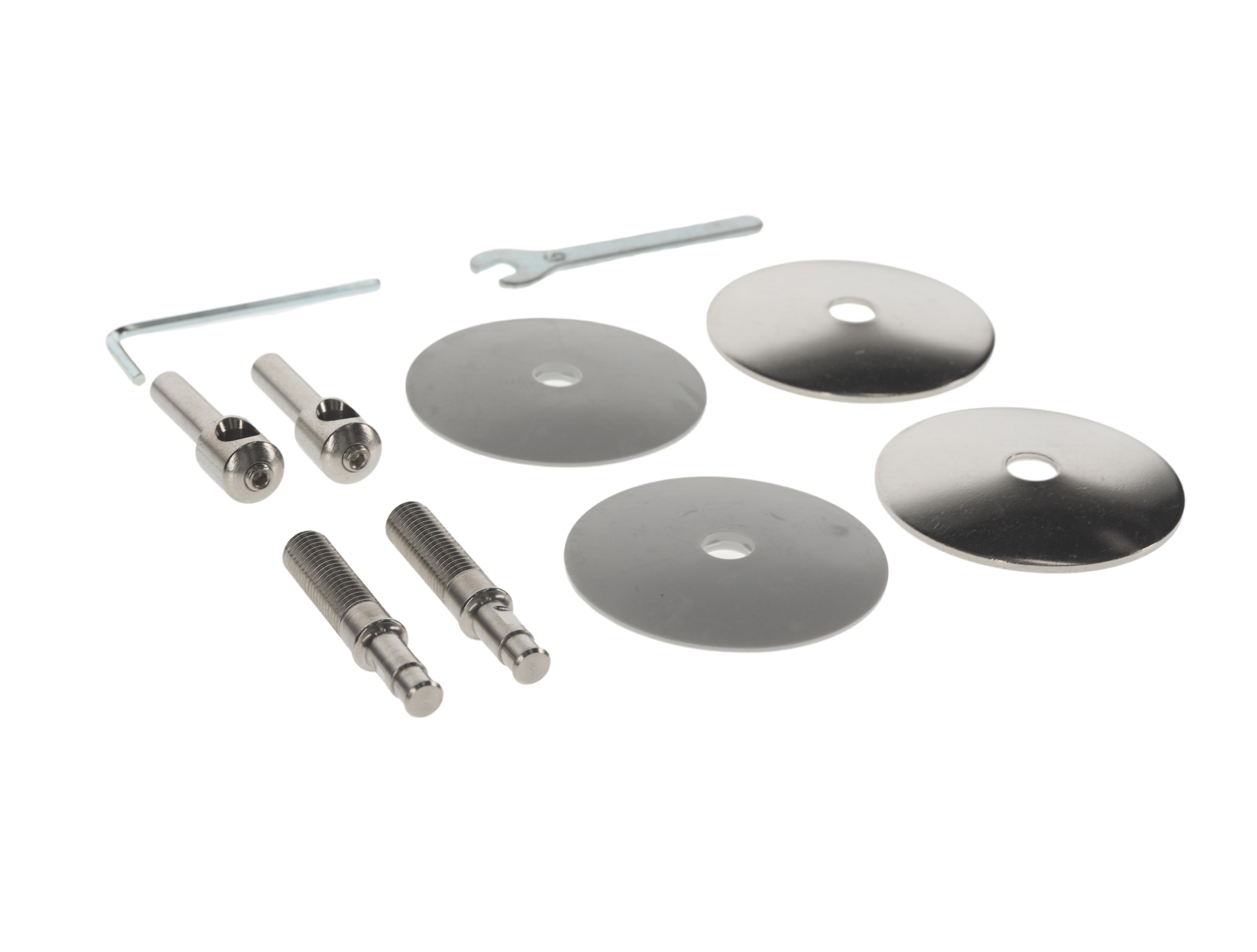 Villeroy & Boch reserveonderdelen set scharnieren, 32x116mm, Chrome