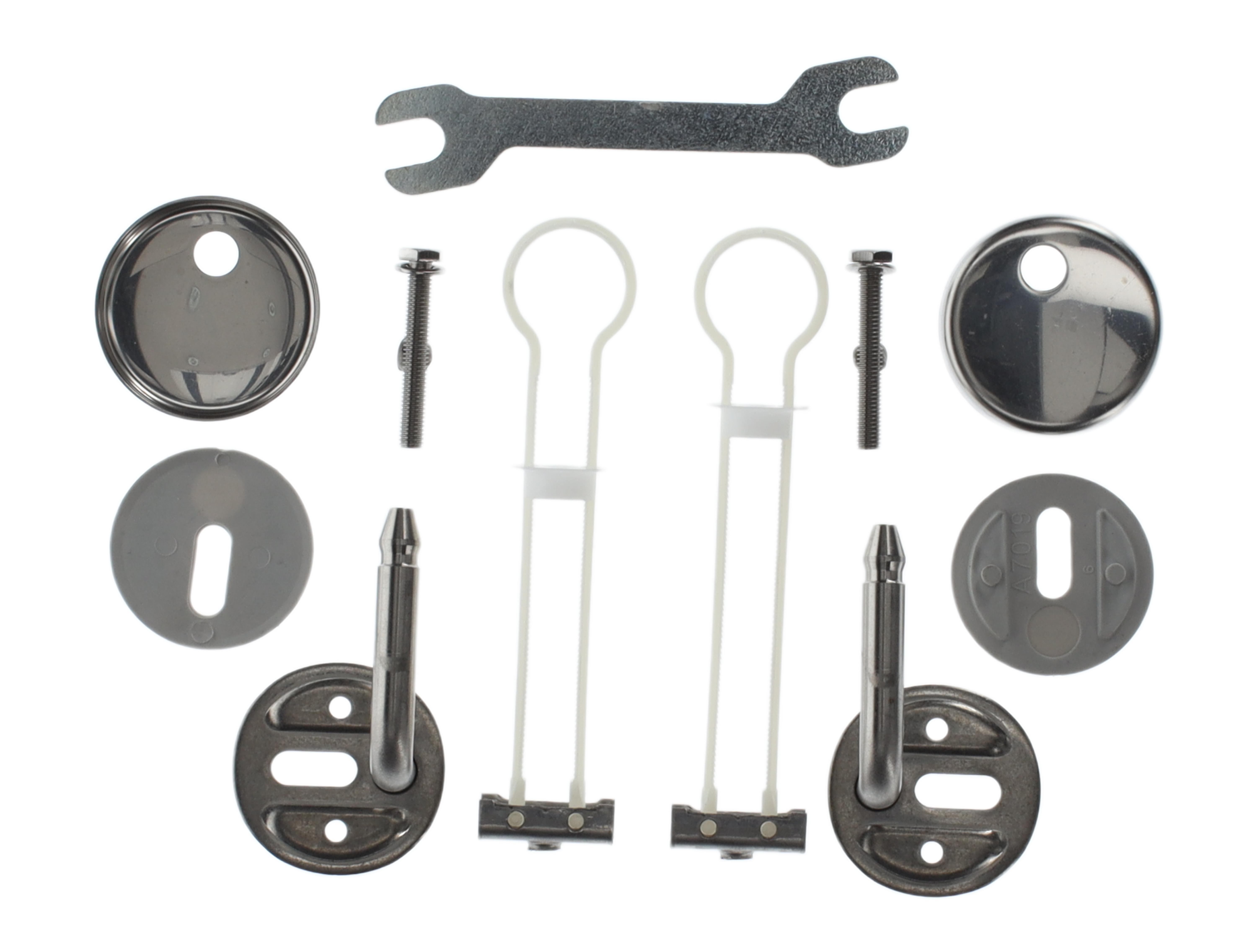 Villeroy & Boch reserveonderdelen set scharnieren, 108x151mm, Chrome