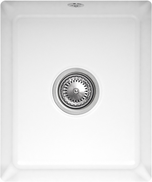 Villeroy & Boch Subway 45 SU Zlewozmywak podblatowy włącznie Zestaw odpływowy wraz z odpływ automatyczny, z Ceramika, 375x440mm, Snow White CeramicPlus