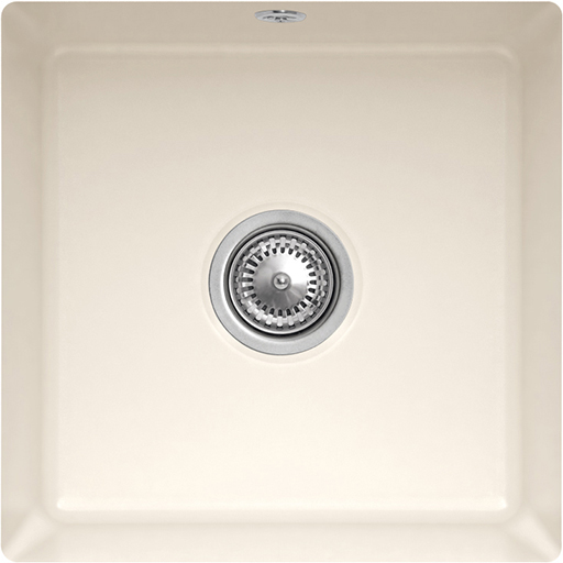 Villeroy & Boch Subway 50 SU Cuve sous plan inclus Vidage avec vidage manuel, en Céramique, 440x440mm, Crema CeramicPlus