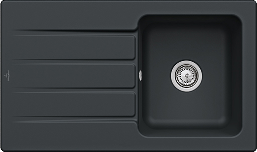 Villeroy & Boch Architectura 50 Built-in sink included Waste system with basket strainer waste, of Ceramic, 860x510mm, Pure Black