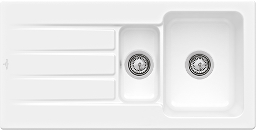 Villeroy & Boch Architectura 60 XR Built-in sink included Waste system with basket strainer waste, of Ceramic, 1000x510mm, White Alpin CeramicPlus