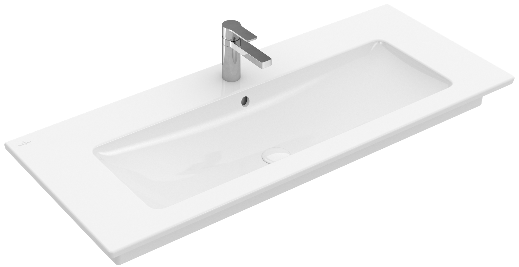Villeroy & Boch Venticello Vanity washbasin, 1200x500x175mm, with overflow, White Alpin
