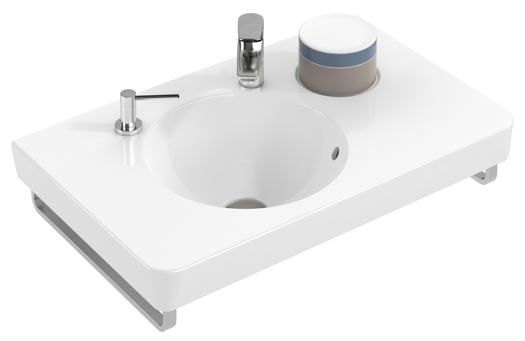 Villeroy & Boch Accessoires Barre porte-serviettes, 75x450x20mm, acier poli