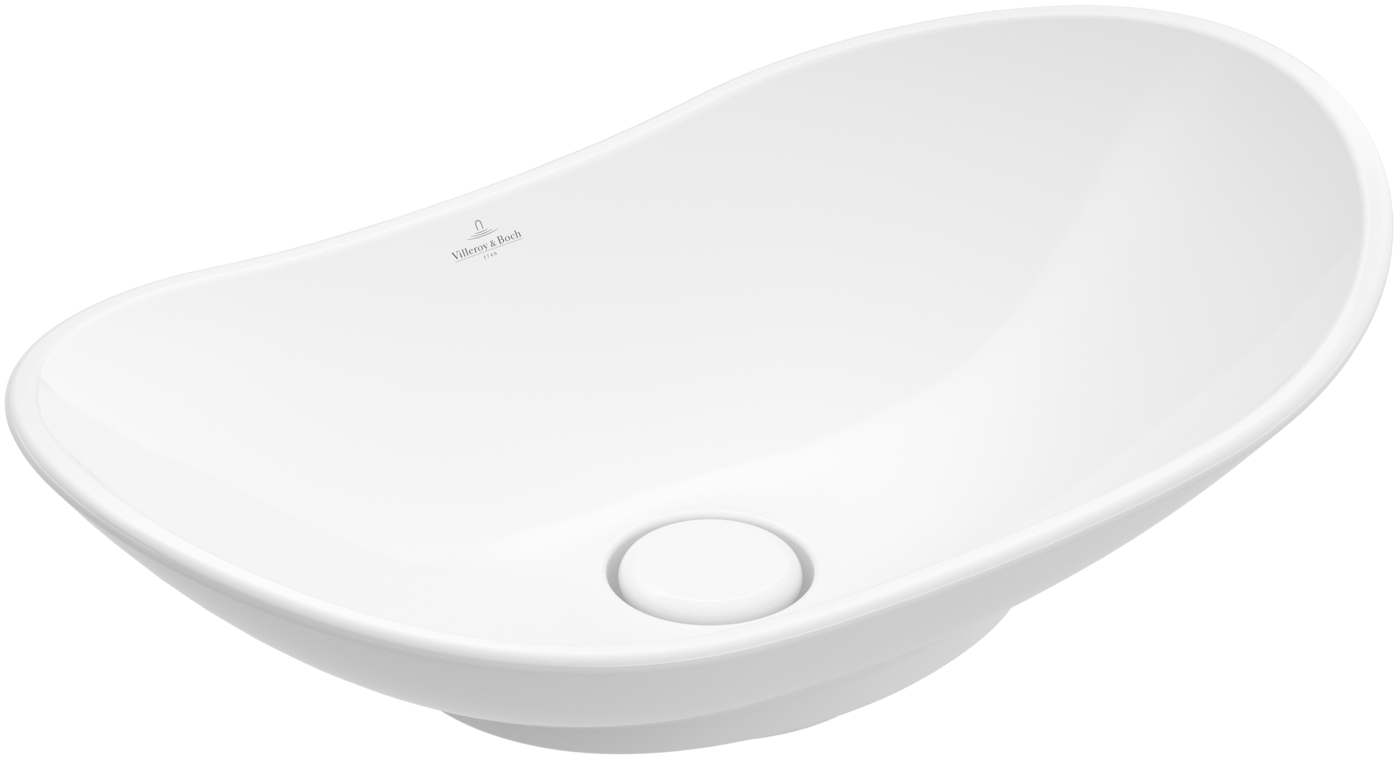 Villeroy & Boch My Nature Aufsatzwaschbecken, 610x360x150mm, ohne Überlauf, Weiß Alpin CeramicPlus