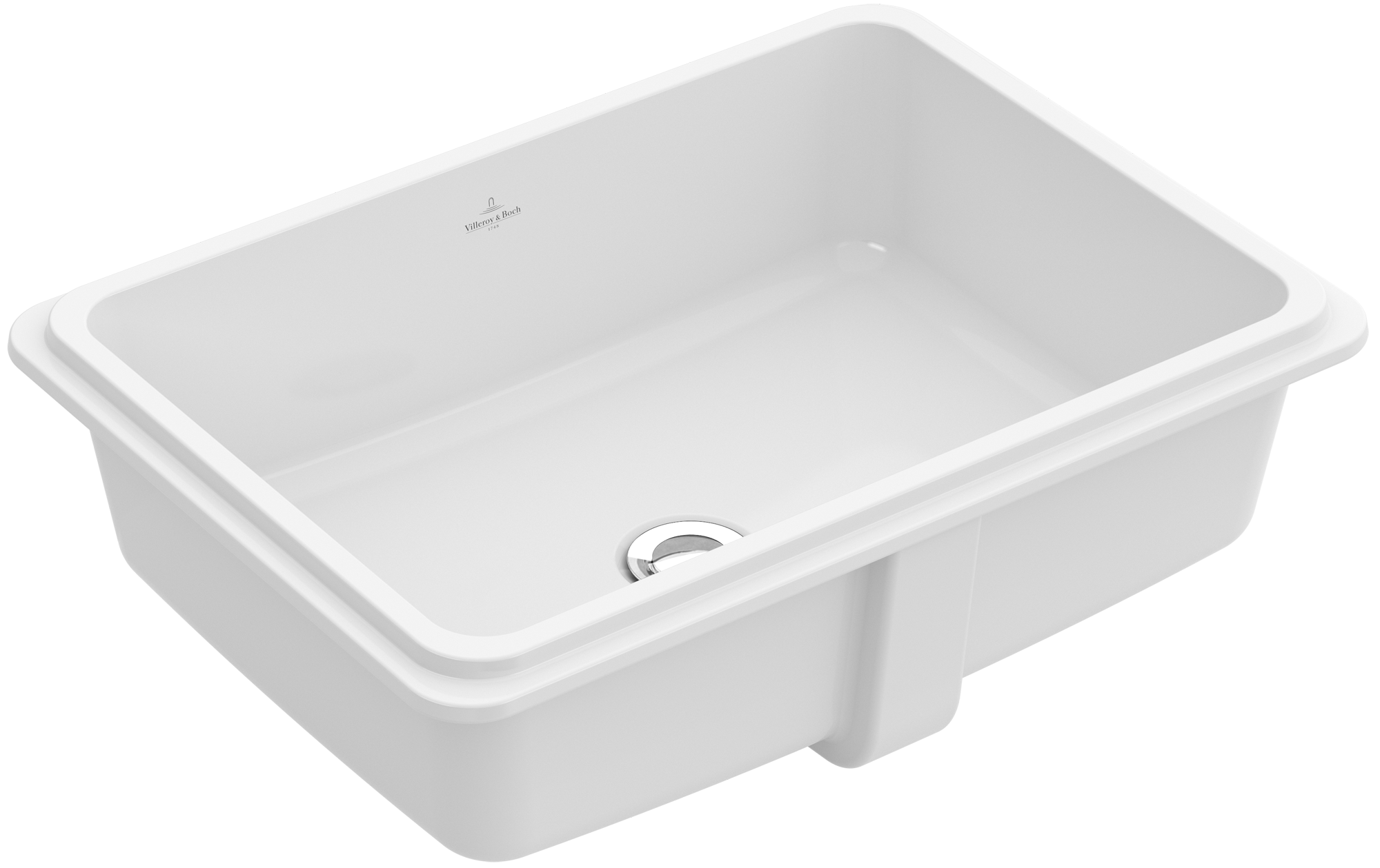 Villeroy & Boch Tube Undercounter washbasin, 555x405x185mm, with overflow, White Alpin
