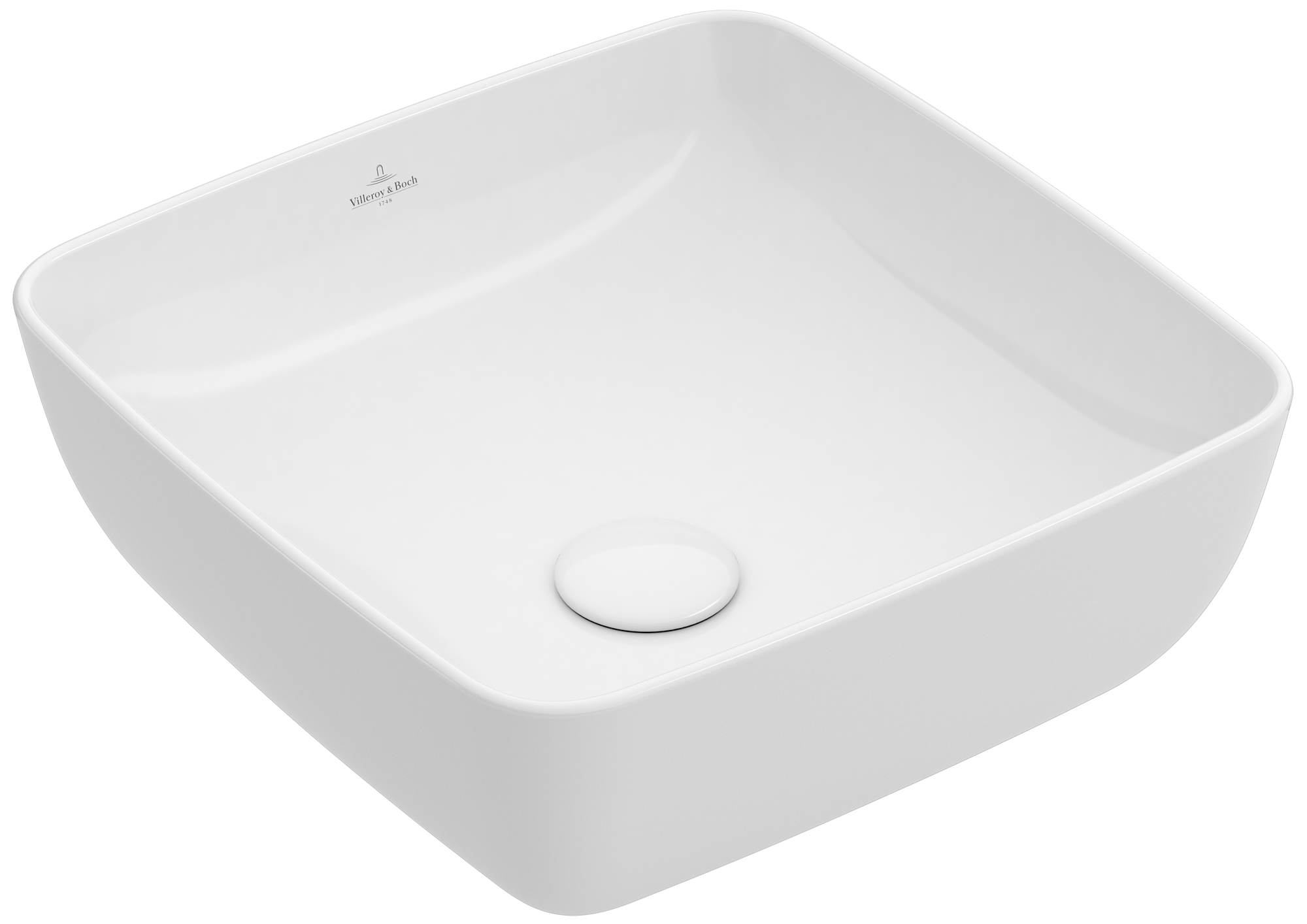 Villeroy & Boch Artis Surface-mounted washbasin, 410x410x130mm, without overflow, White Alpin