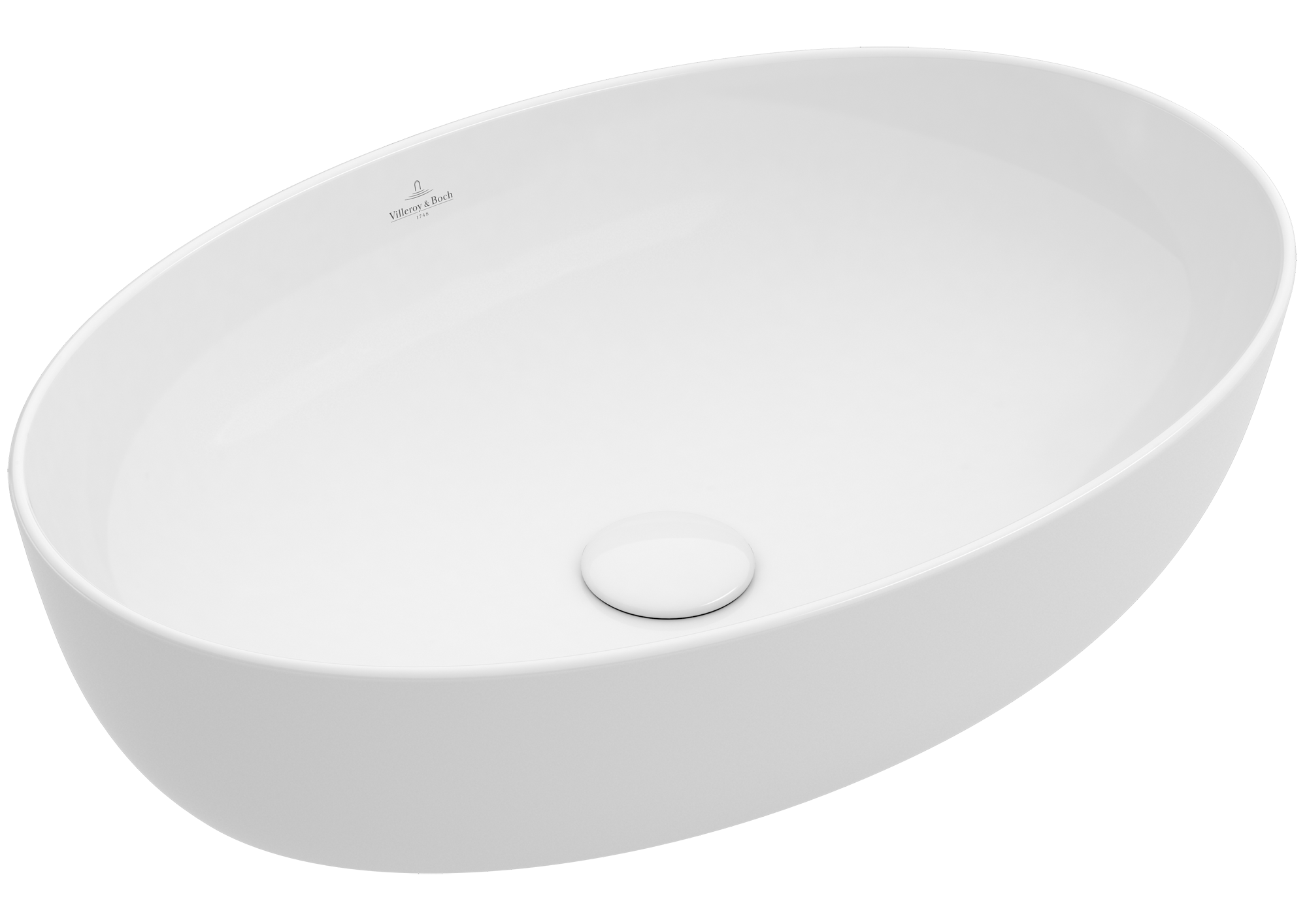 Villeroy & Boch Artis Surface-mounted washbasin, 610x410x130mm, without overflow, White Alpin