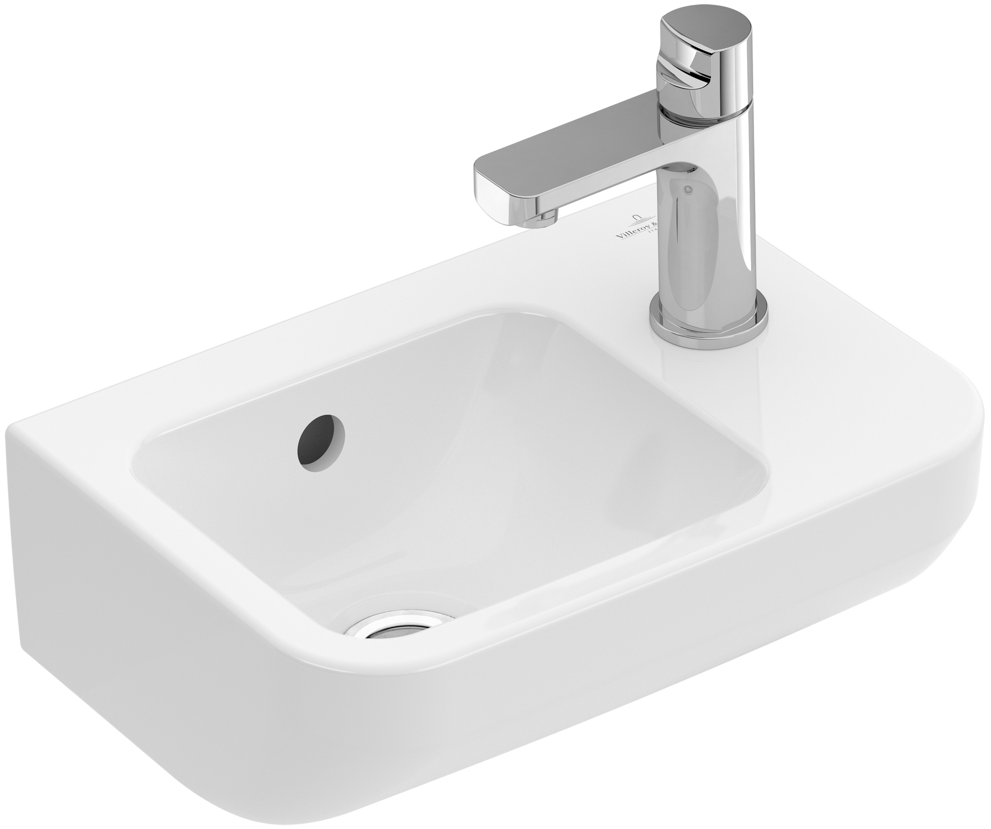 Villeroy & Boch Architectura Handwaschbecken, 360x260x140mm, mit Überlauf, Weiß Alpin