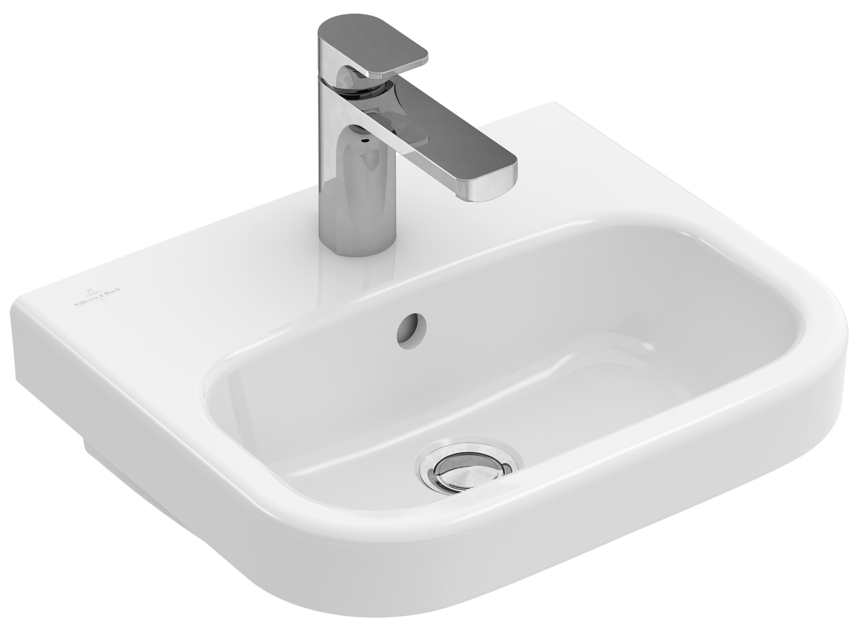 Villeroy & Boch Architectura Handwaschbecken, 450x380x145mm, mit Überlauf, Weiß Alpin CeramicPlus