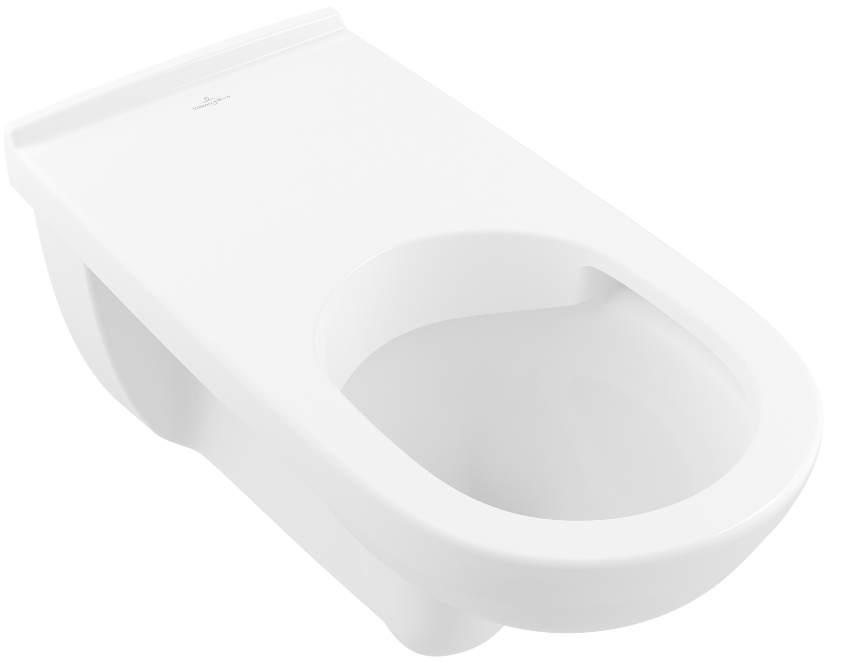 Villeroy & Boch ViCare vorher O.novo Vita Tiefspül-WC ViCare spülrandlos, wandhängend, mit DirectFlush, Weiß Alpin