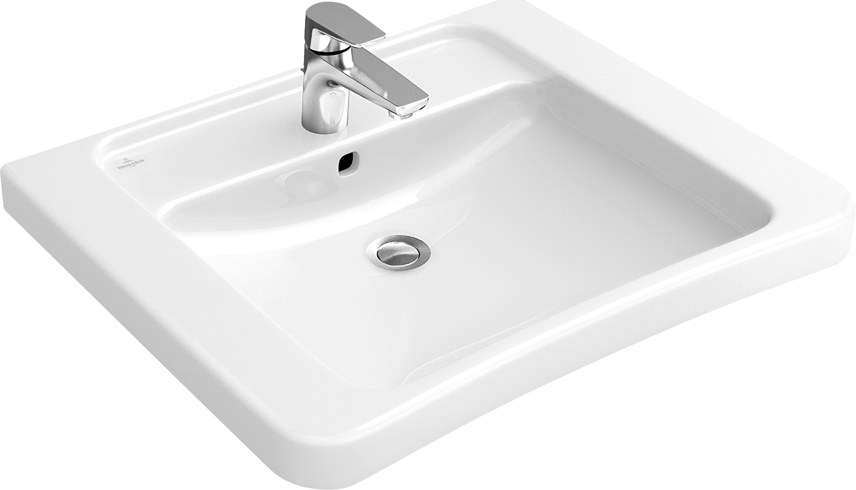 Villeroy & Boch ViCare prima Architectura Vita Lavabo ViCare, 650x550x190mm, con troppopieno, Bianco Alpin CeramicPlus