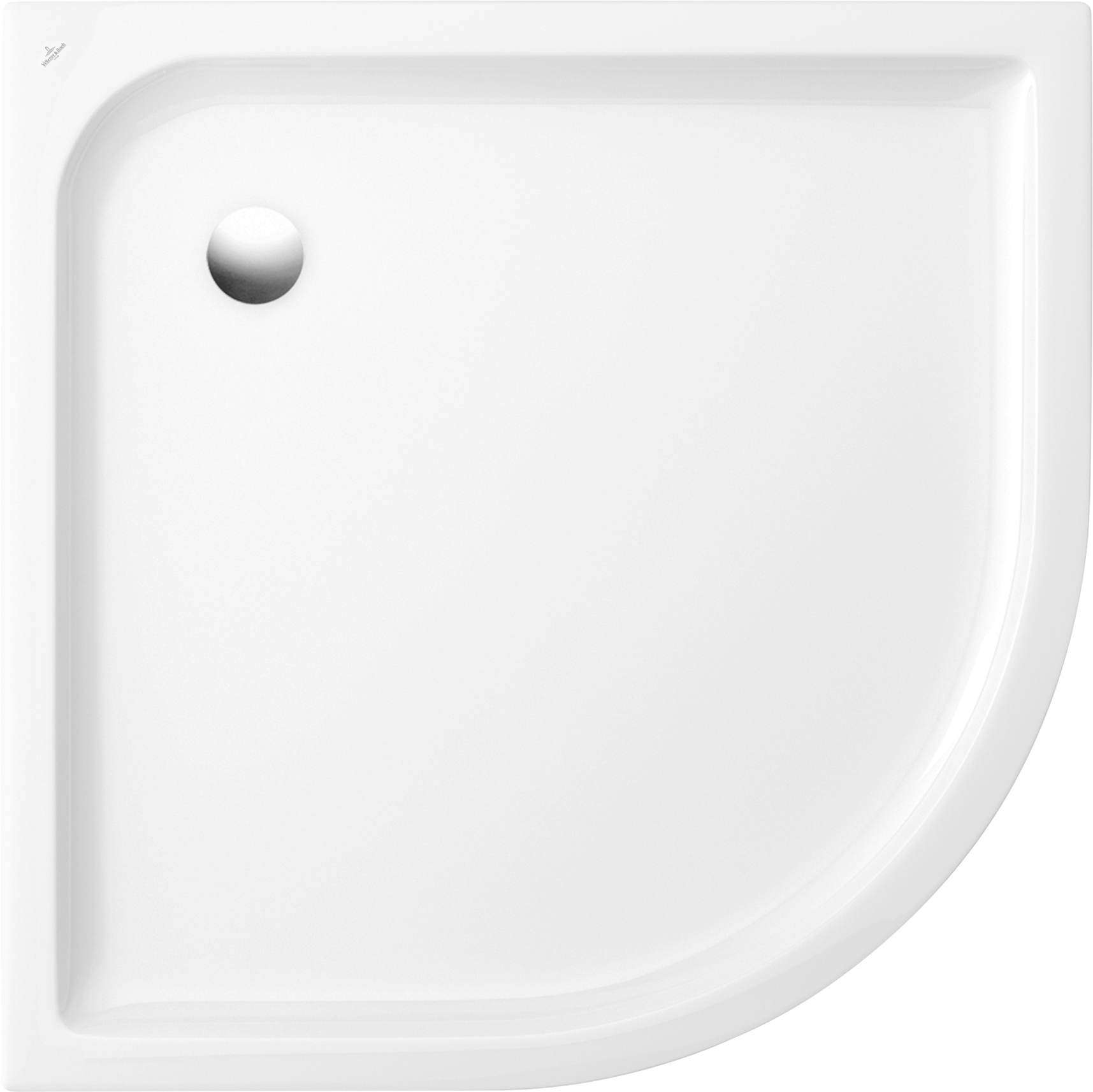 Villeroy & Boch O.novo Plus Viertelkreis-Duschwanne, 800x800x60mm, Weiß Alpin