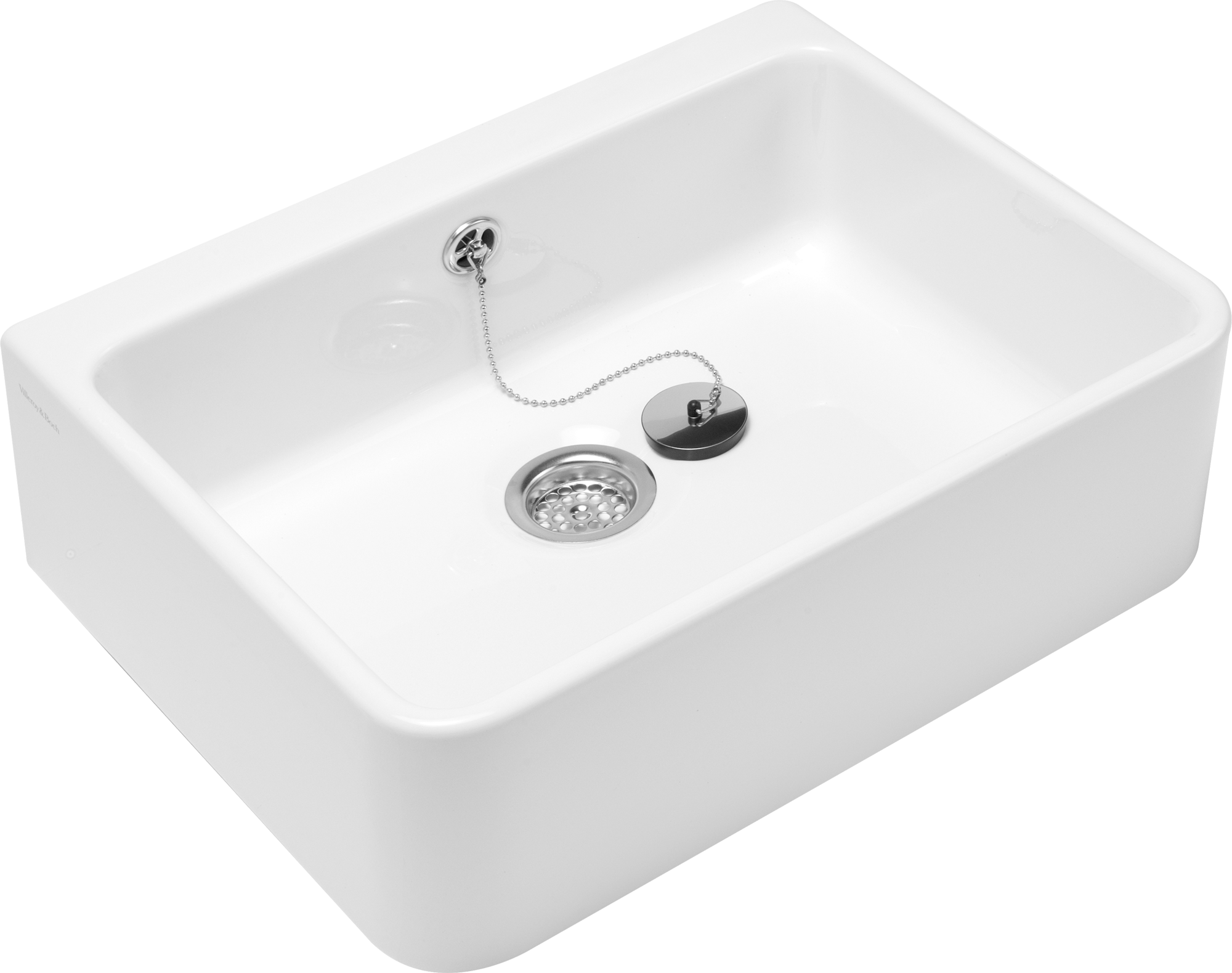 Villeroy & Boch O.novo Spülbecken, 495x400x170mm, mit Überlauf, Weiß Alpin CeramicPlus