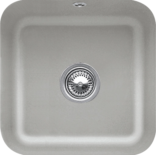 Villeroy & Boch Cisterna 50 Cuve sous plan inclus Vidage avec vidage manuel, en Céramique, 445x445mm, Fossil CeramicPlus