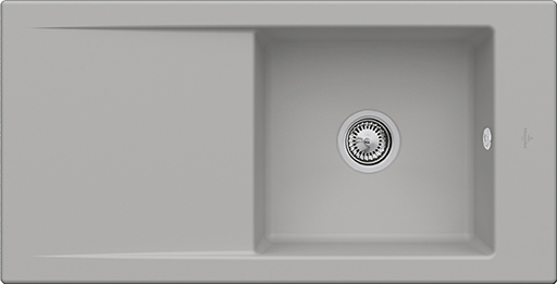 Villeroy & Boch Timeline 60 flat Flush-mounted sink included Waste system with pop-up waste system, of Ceramic, 965x475mm, Fossil CeramicPlus