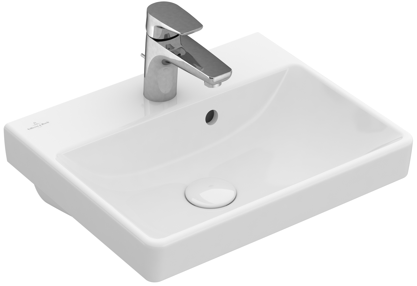 Villeroy & Boch Avento Lave-mains, 450x370x180mm, avec trop-plein, Blanc