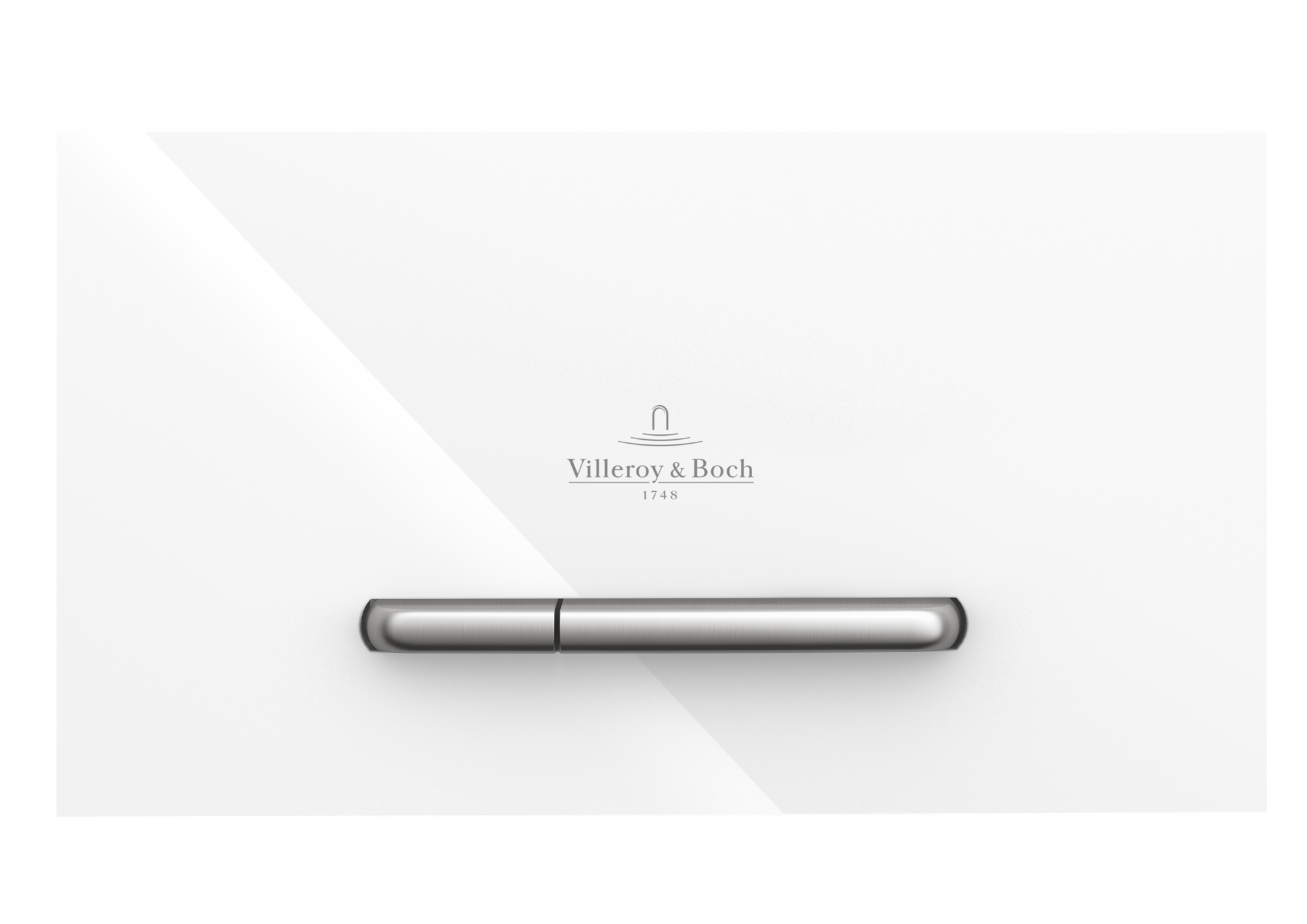Villeroy & Boch ViConnect installation systems 300G Toilet flush plate, No, Dual flush, Glass Glossy White