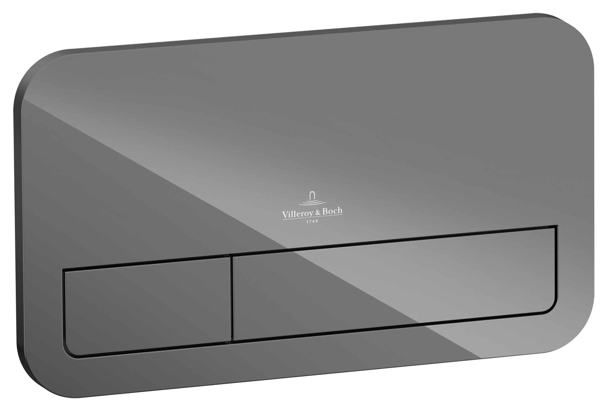 Villeroy & Boch ViConnect隐藏水箱安装系统 200G 座厕冲水面板, No, 双冲水, 玻璃，亮灰色
