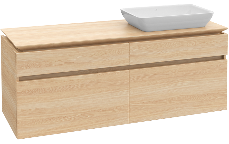 Villeroy & Boch Venticello Semi-surface-mounted washbasin, 555x360x180mm, with overflow, White Alpin