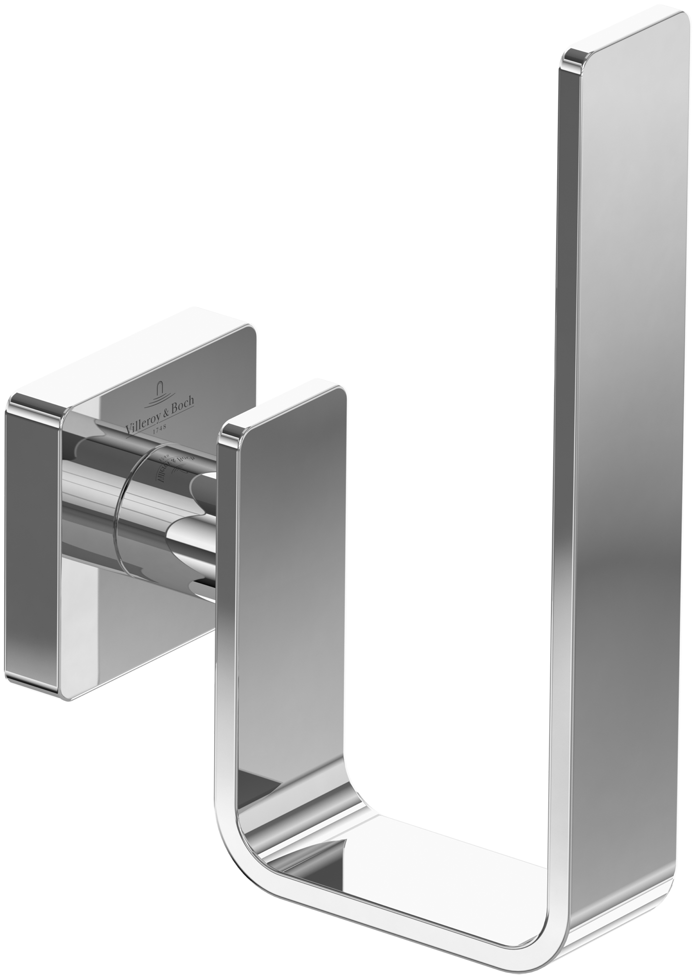 Villeroy & Boch Elements - Striking Portarotoli di scorta, 140x93x45mm, Chrome