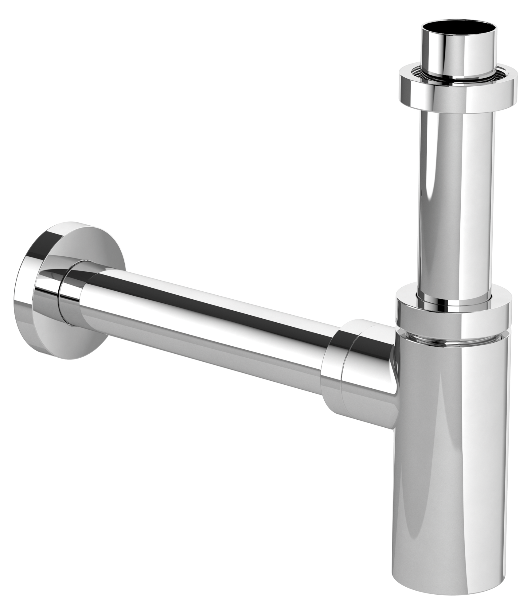 Villeroy & Boch Universal Taps & Fittings Siphon,for wall-mounted, Round, Chrome