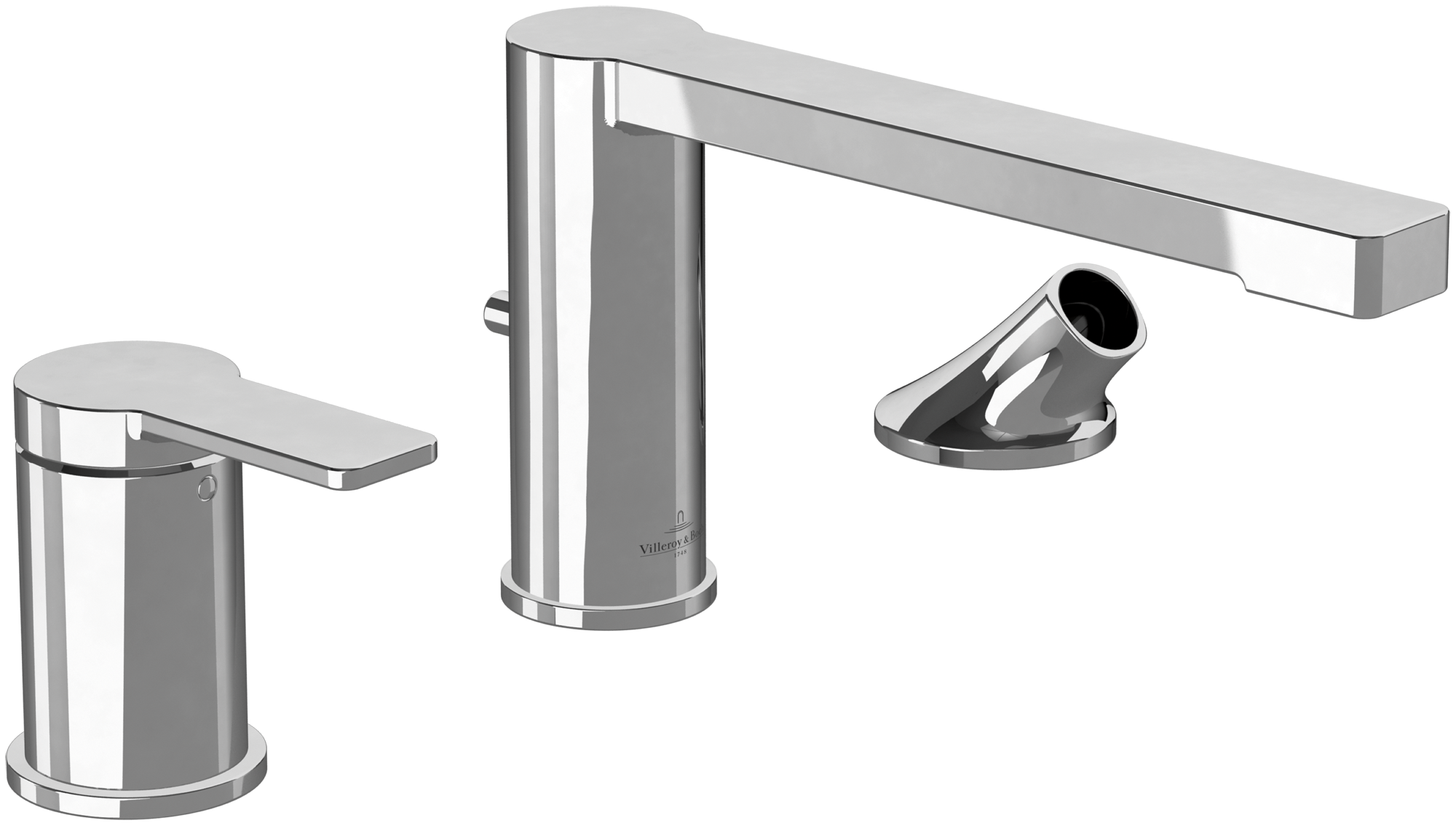 Villeroy & Boch Architectura Three-hole bath rim mixer, Chrome