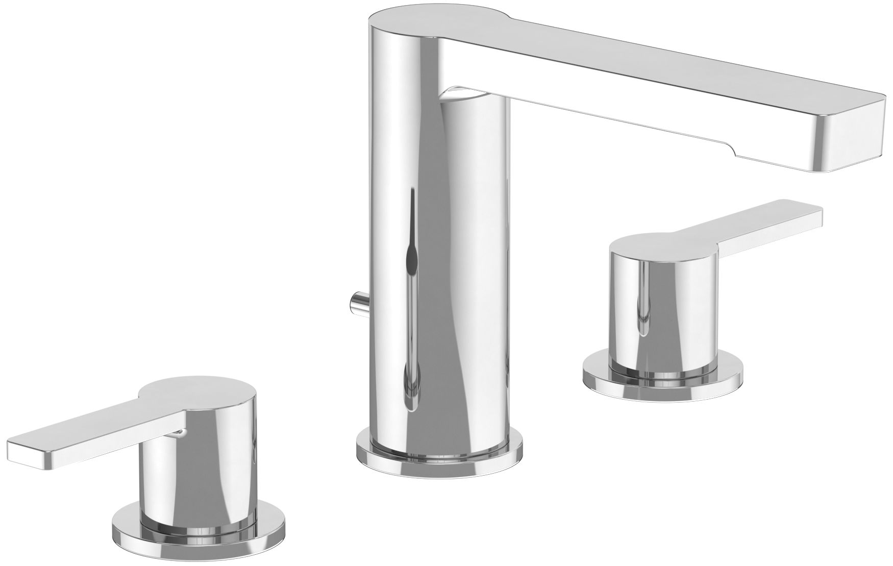Villeroy & Boch Architectura Three-hole basin mixer, With push/pull rod lever and pop-up waste, Chrome