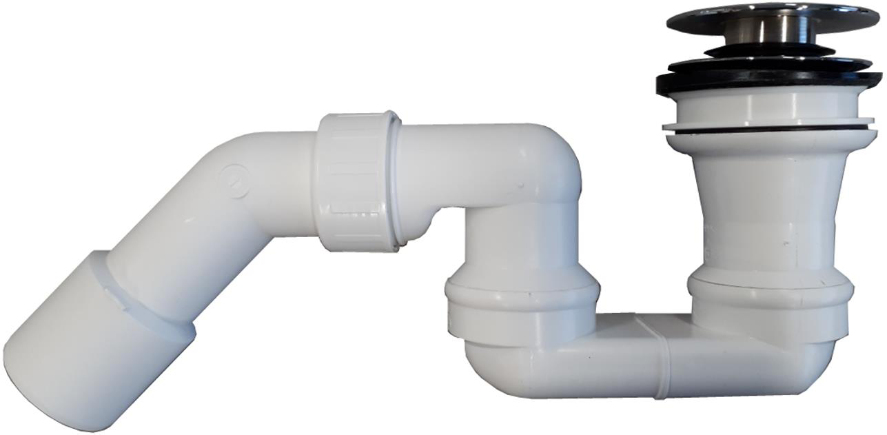 Villeroy & Boch Accessories Push-to-Open valve without overflow function, 145x275x114mm, Chrome