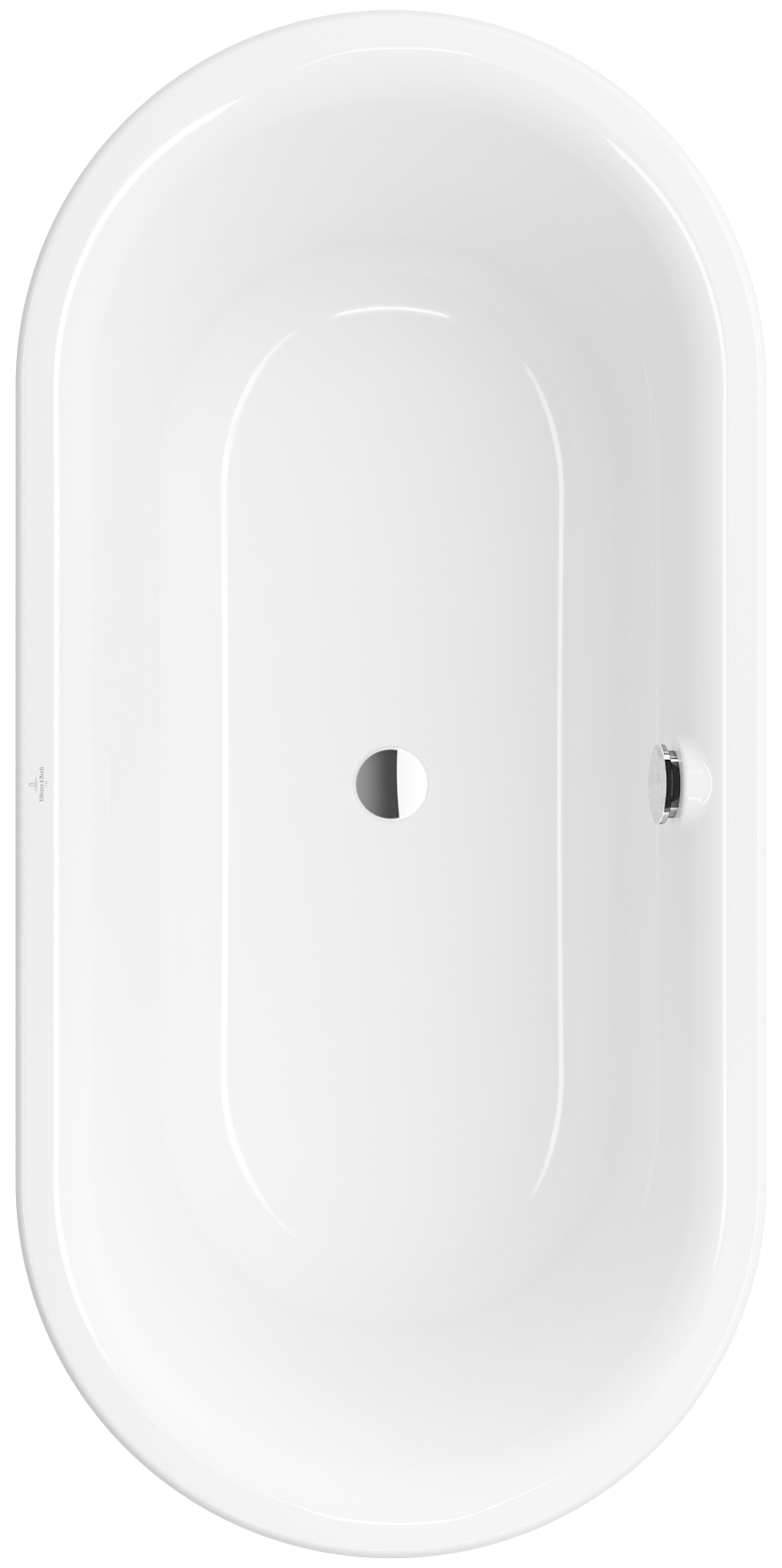Villeroy & Boch O.novo Design Oval bath, 1650x800mm, White Alpin