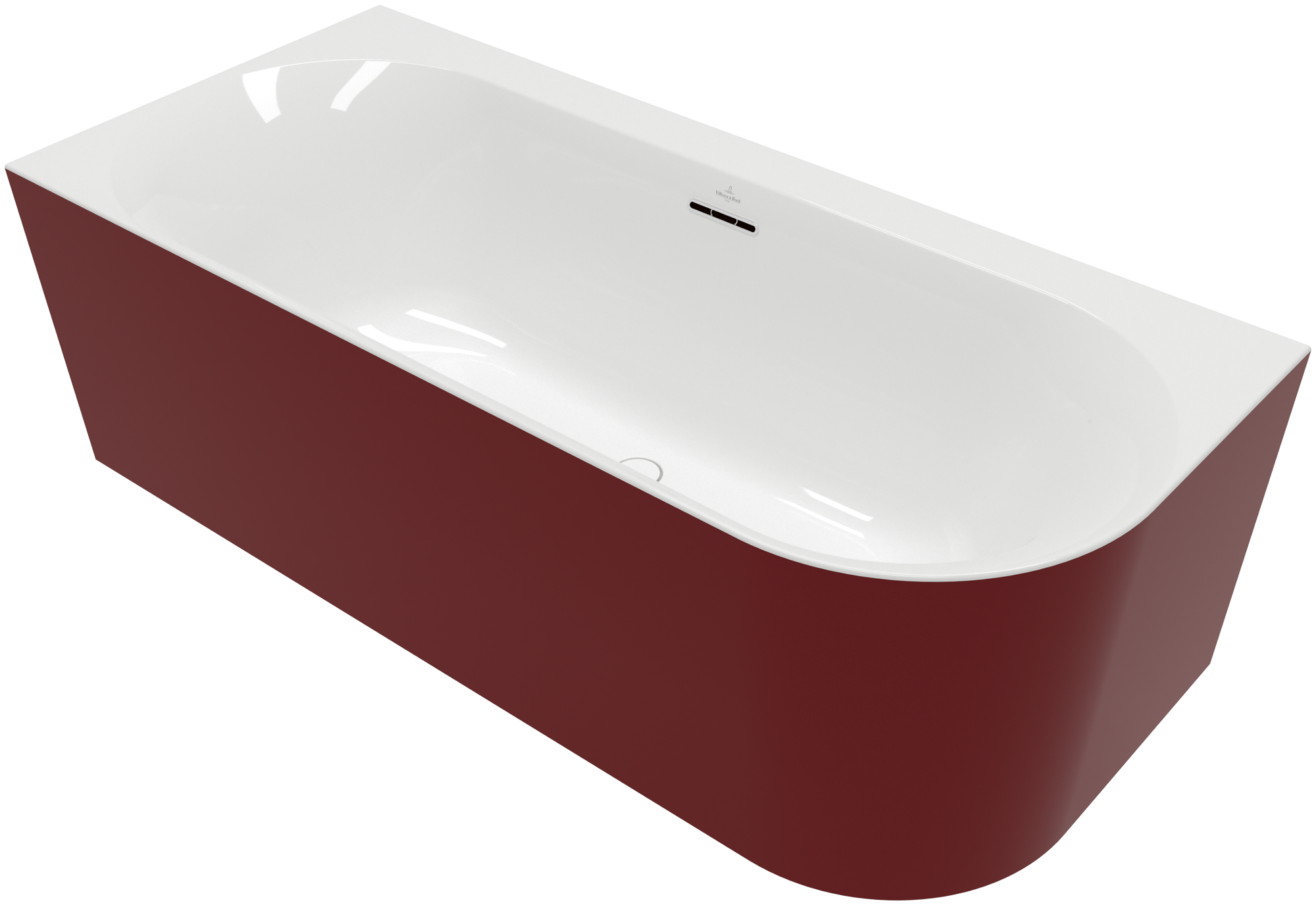 Villeroy & Boch Loop & Friends OVAL Back-to-wall bath for left corner installation ColourOnDemand, 1800x800mm, White Alpin
