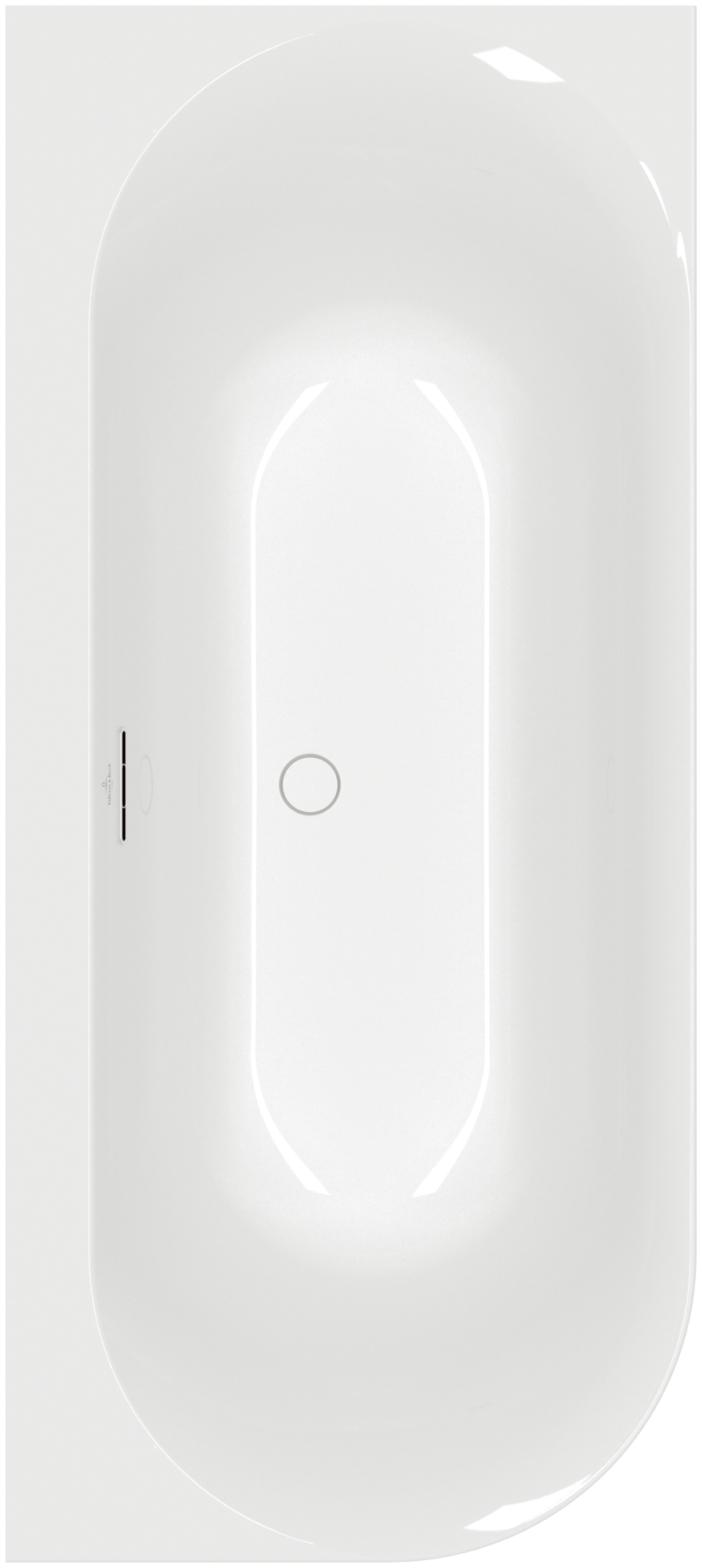 Villeroy & Boch Loop & Friends OVAL Back-to-wall bath for right corner installation, 1800x800mm, White Alpin