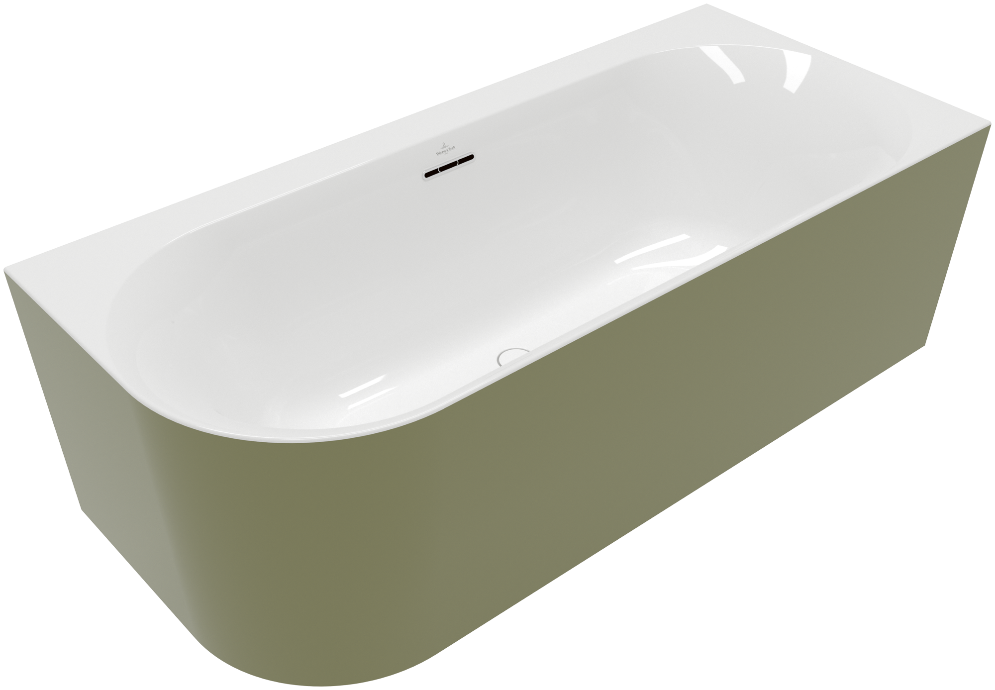 Villeroy & Boch Loop & Friends SQUARE Back-to-wall bath for right corner installation ColourOnDemand, 1800x800mm, White Alpin