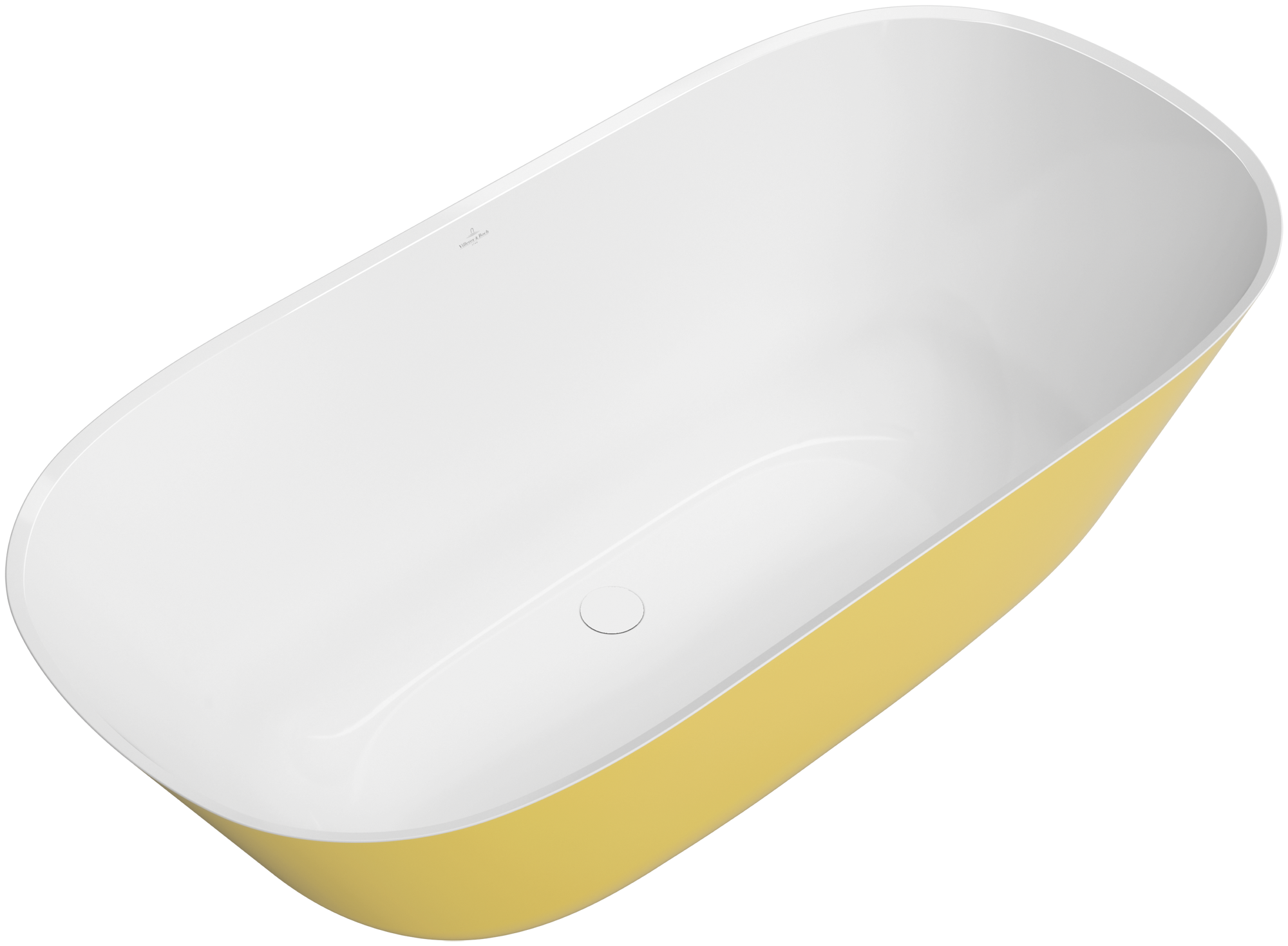 Villeroy & Boch Theano Original Edition freistehende Badewanne ColourOnDemand, 1550x750mm, Stone White