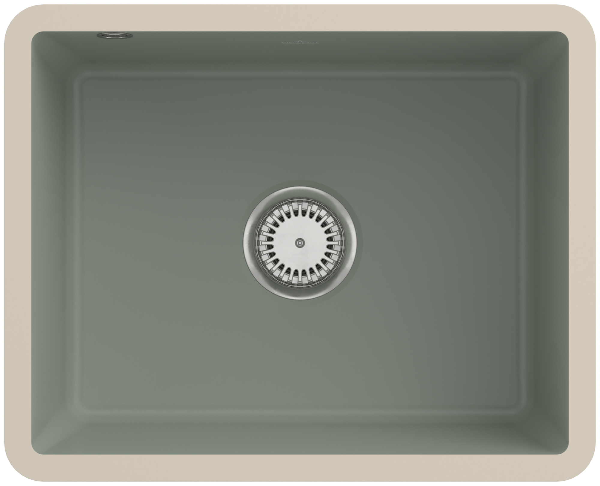 Villeroy & Boch Subway 60 SU Lavello sottopiano incluso Batteria di scarico con scarico ad eccentrico, di Ceramica, 545x440mm, Morning Green CeramicPlus