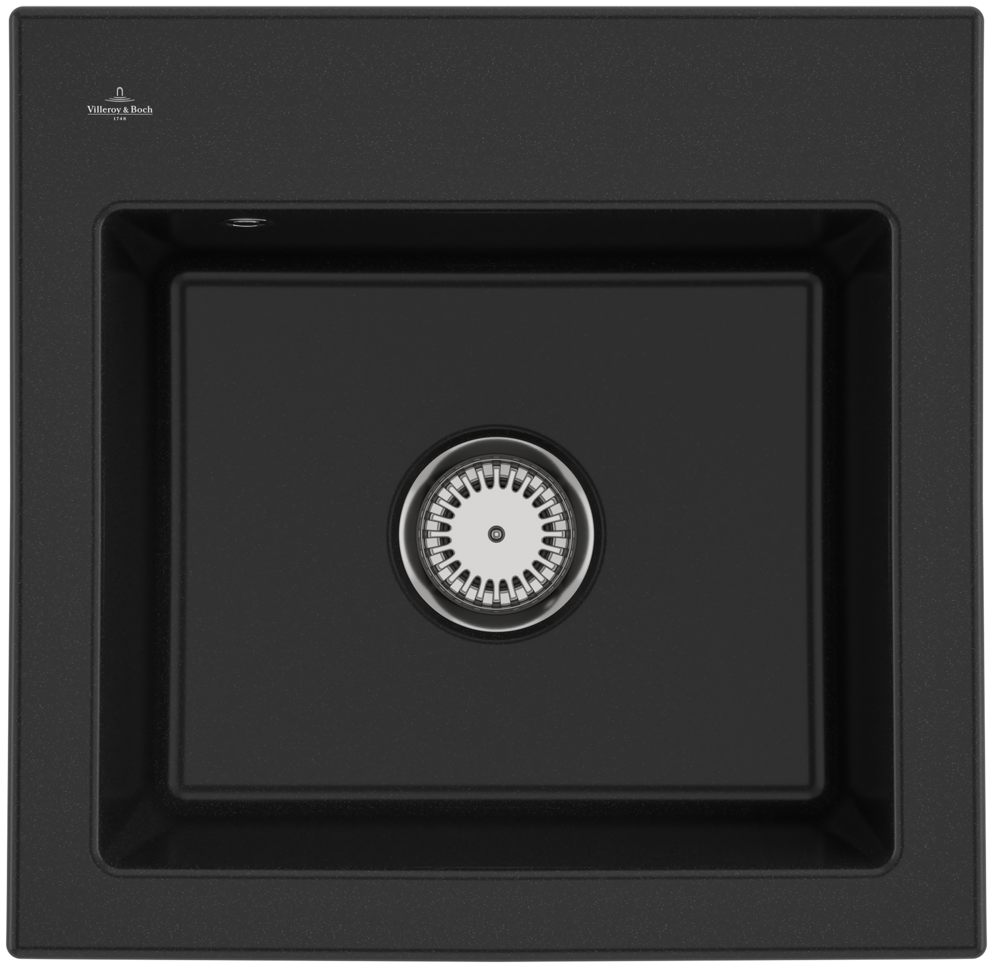 Villeroy & Boch Subway 50 S Zlewozmywak nablatowy włącznie Zestaw odpływowy wraz z odpływ manualny, z Ceramika, 525x510mm, Chromit CeramicPlus