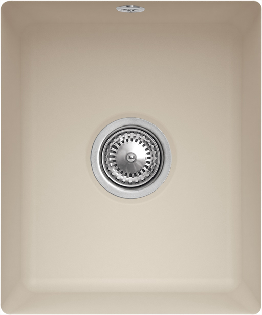 Villeroy & Boch Subway 45 SU Undercounter sink included Waste system with pop-up waste system, of Ceramic, 375x440mm, Almond CeramicPlus
