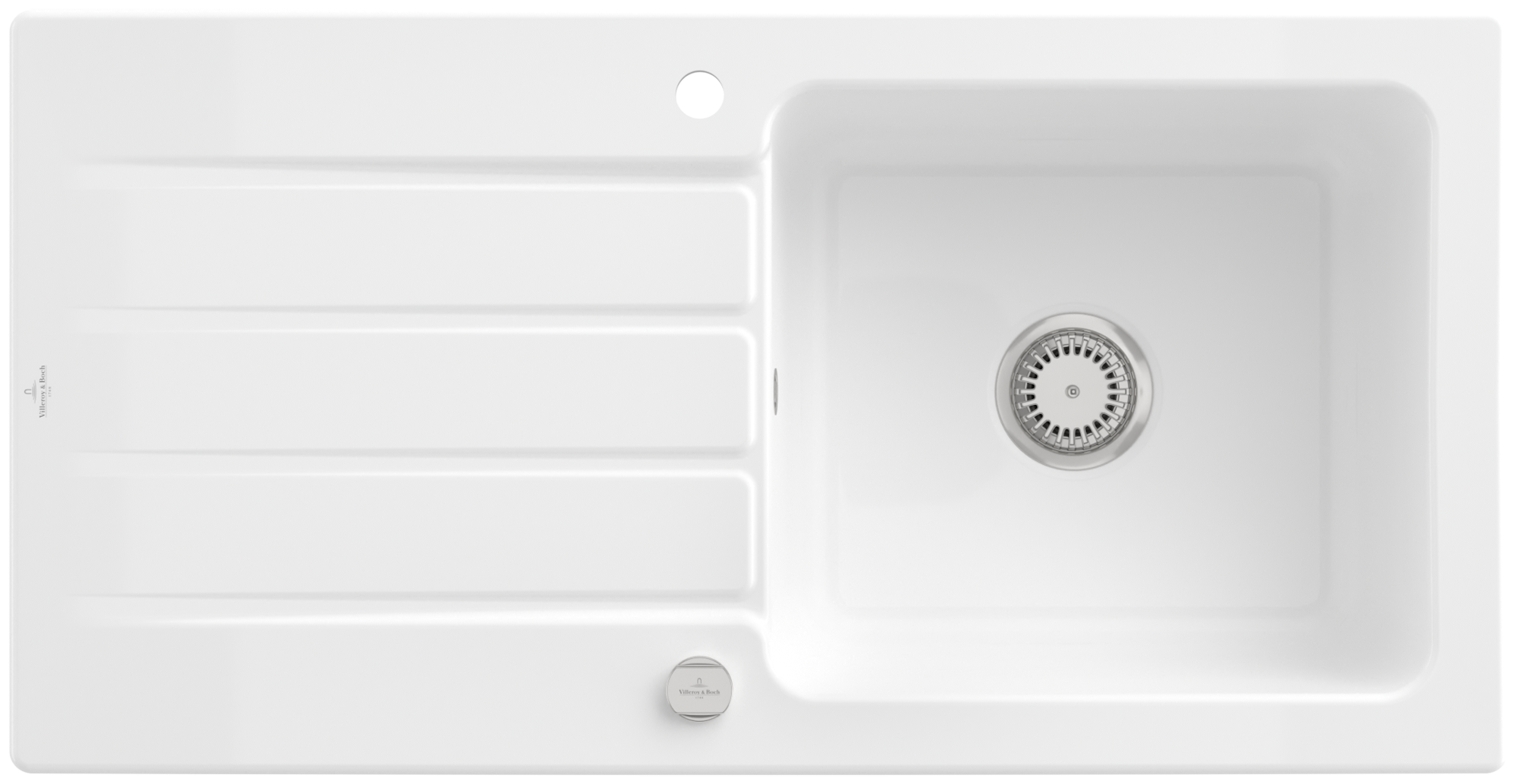Villeroy & Boch Architectura 60 Built-in sink included Waste system with pop-up waste system, of Ceramic, 1000x510mm, White Alpin CeramicPlus