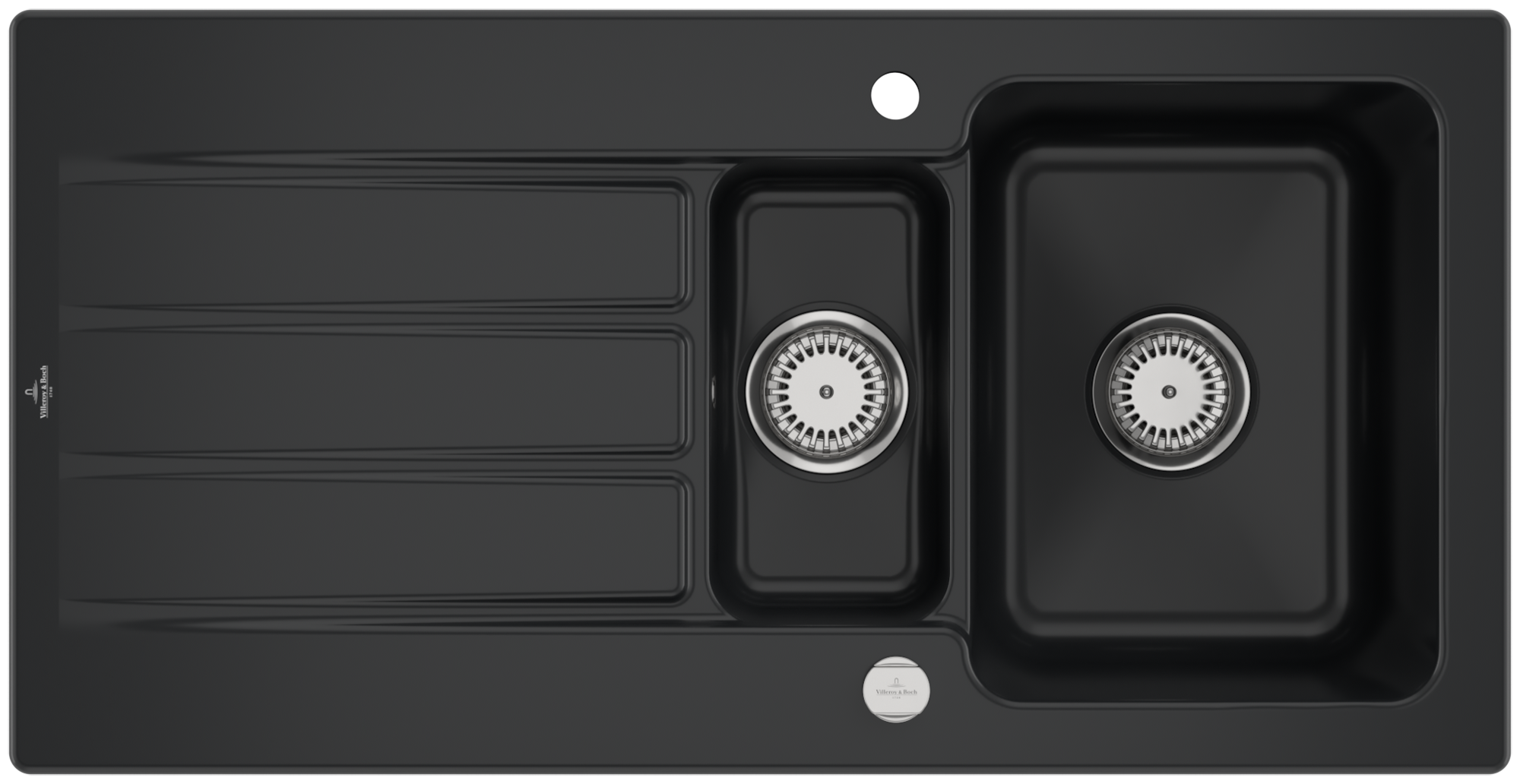 Villeroy & Boch Architectura 60 XR Built-in sink included Waste system with pop-up waste system, of Ceramic, 1000x510mm, Pure Black