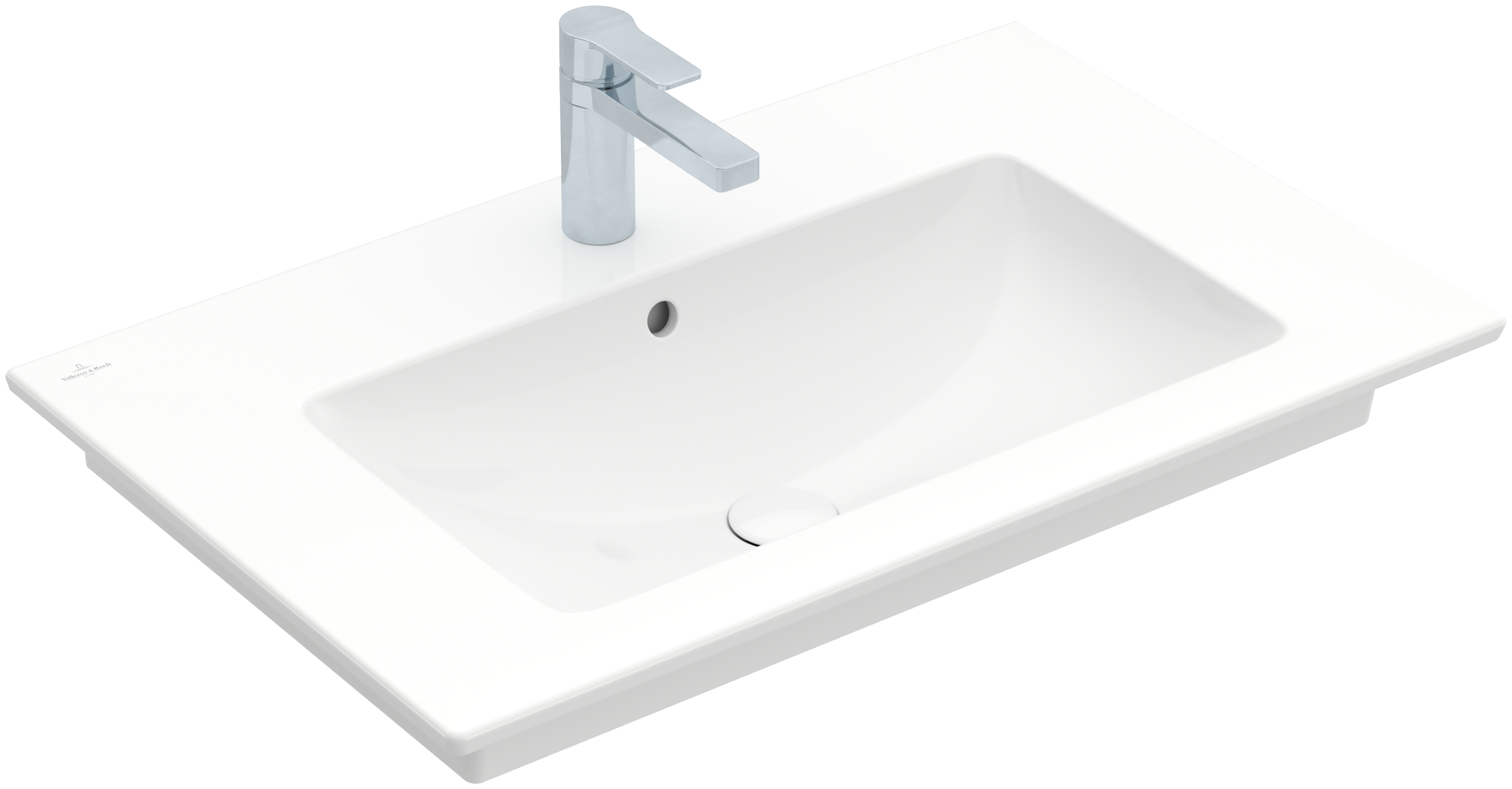 Villeroy & Boch Venticello Vanity washbasin, 800x500x165mm, with overflow, White Alpin