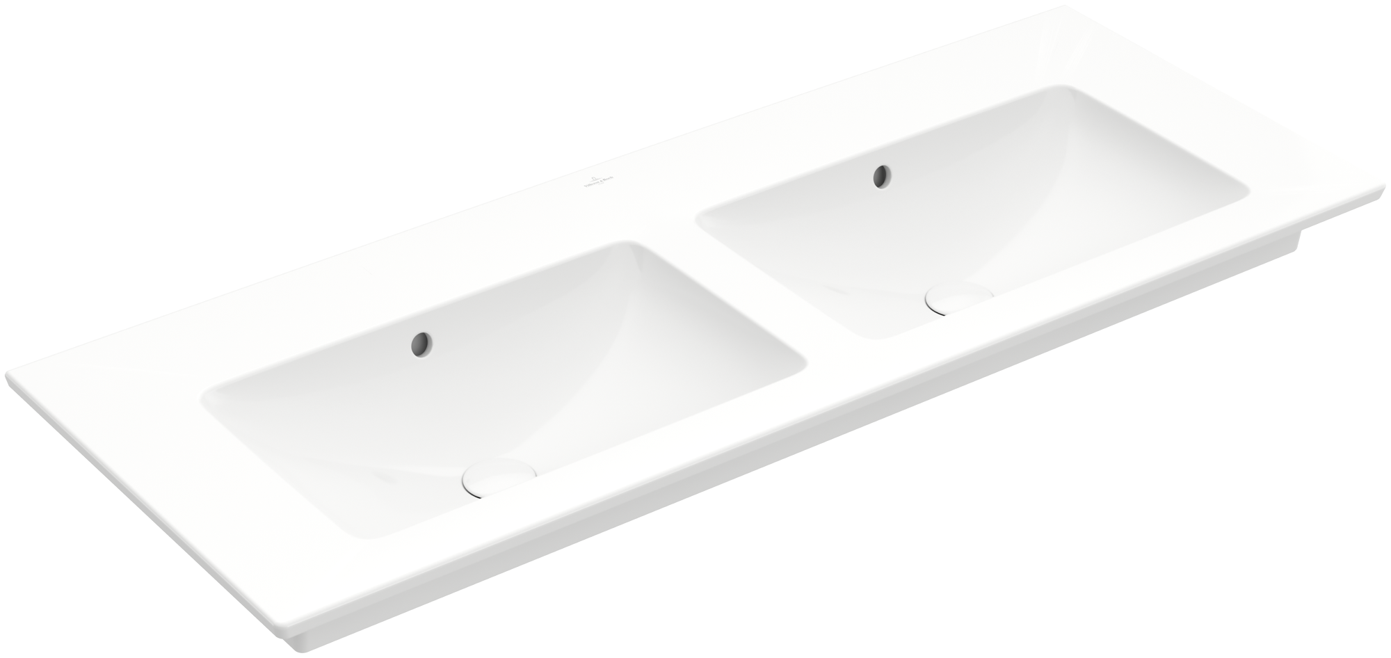 Villeroy & Boch Venticello Double vanity washbasin, 1300x500x170mm, with overflow, White Alpin