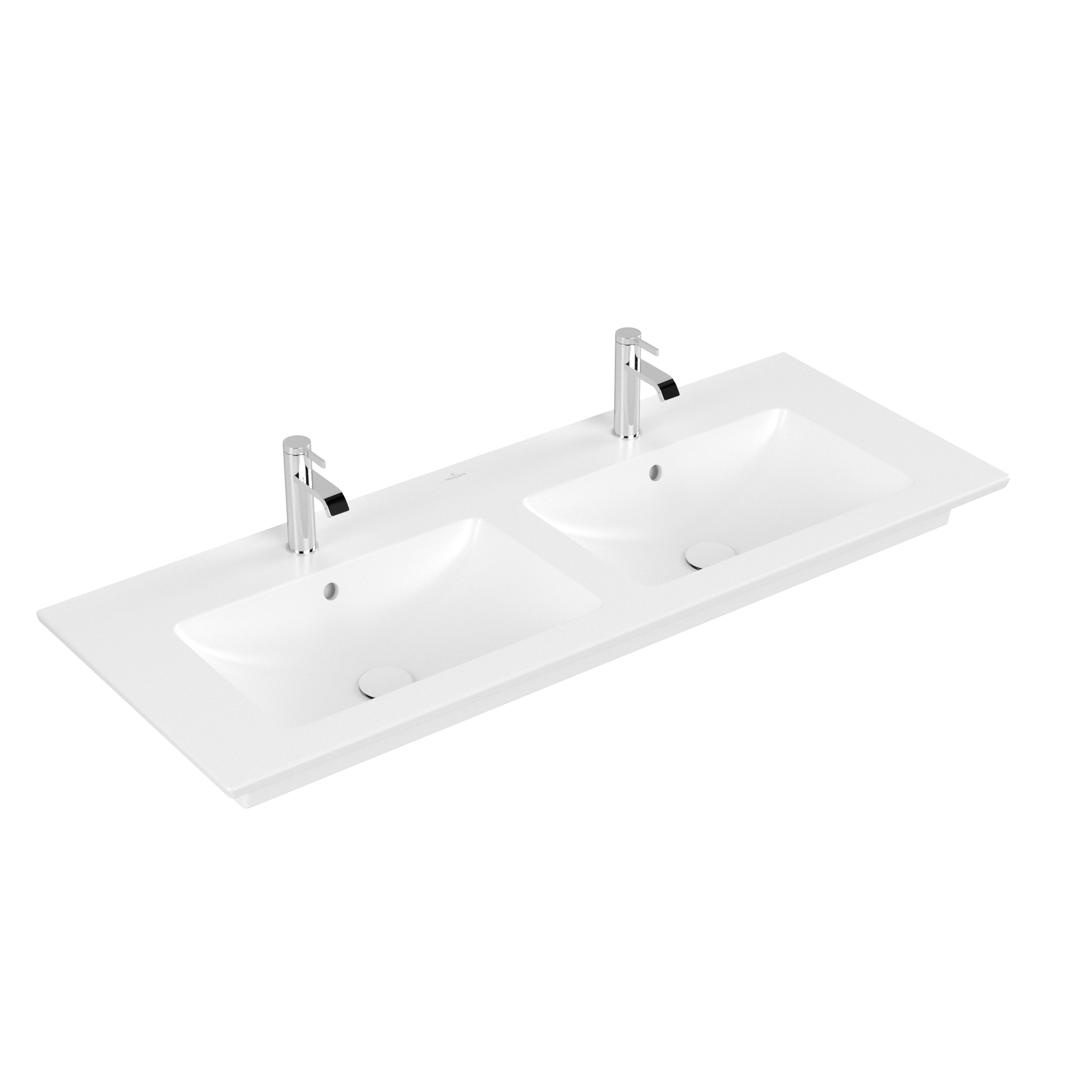 Villeroy & Boch Venticello Double vanity washbasin, 1300x500x170mm, with overflow, Stone White CeramicPlus