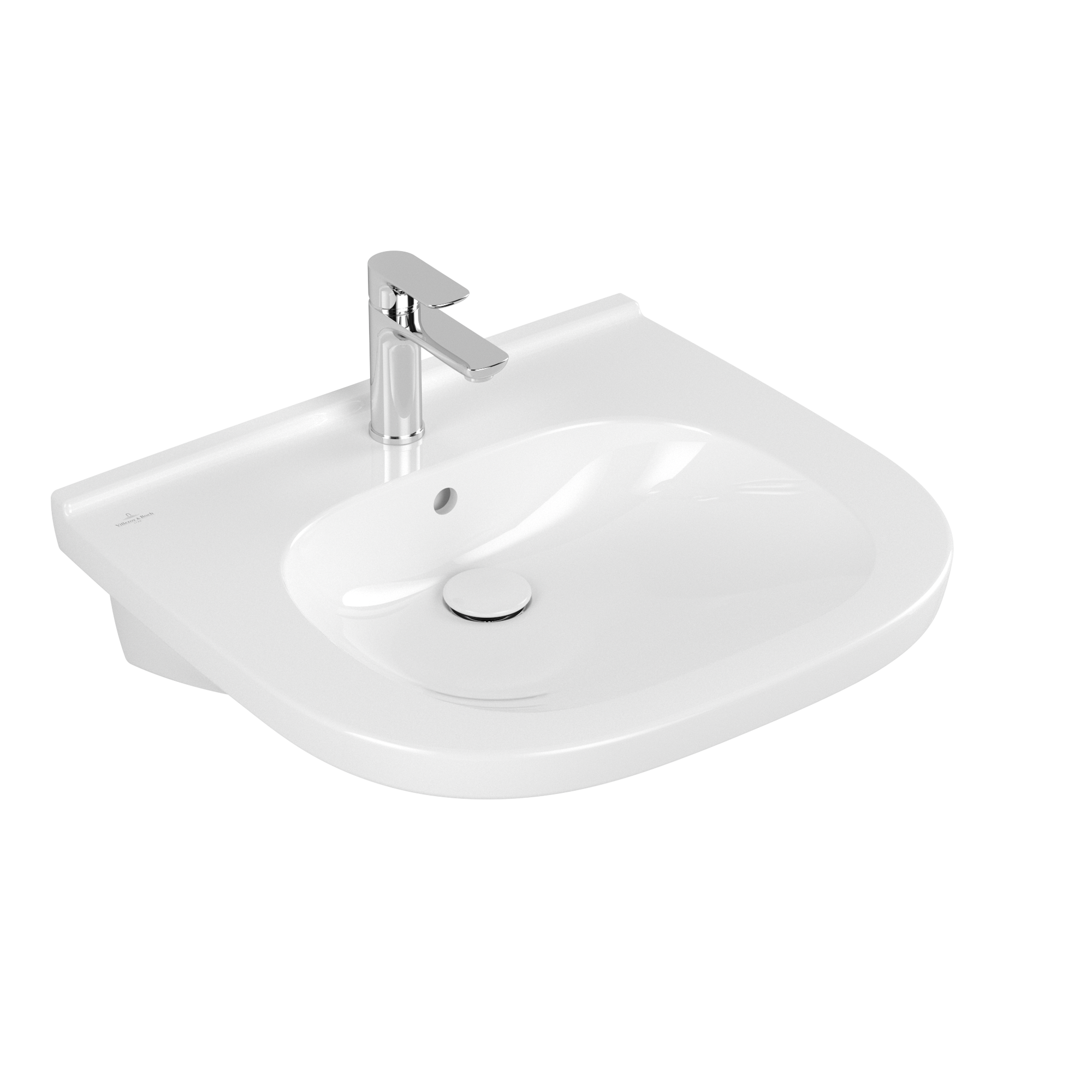 Villeroy & Boch ViCare previously O.novo Vita Washbasin ViCare, 600x550x195mm, with overflow, White Alpin