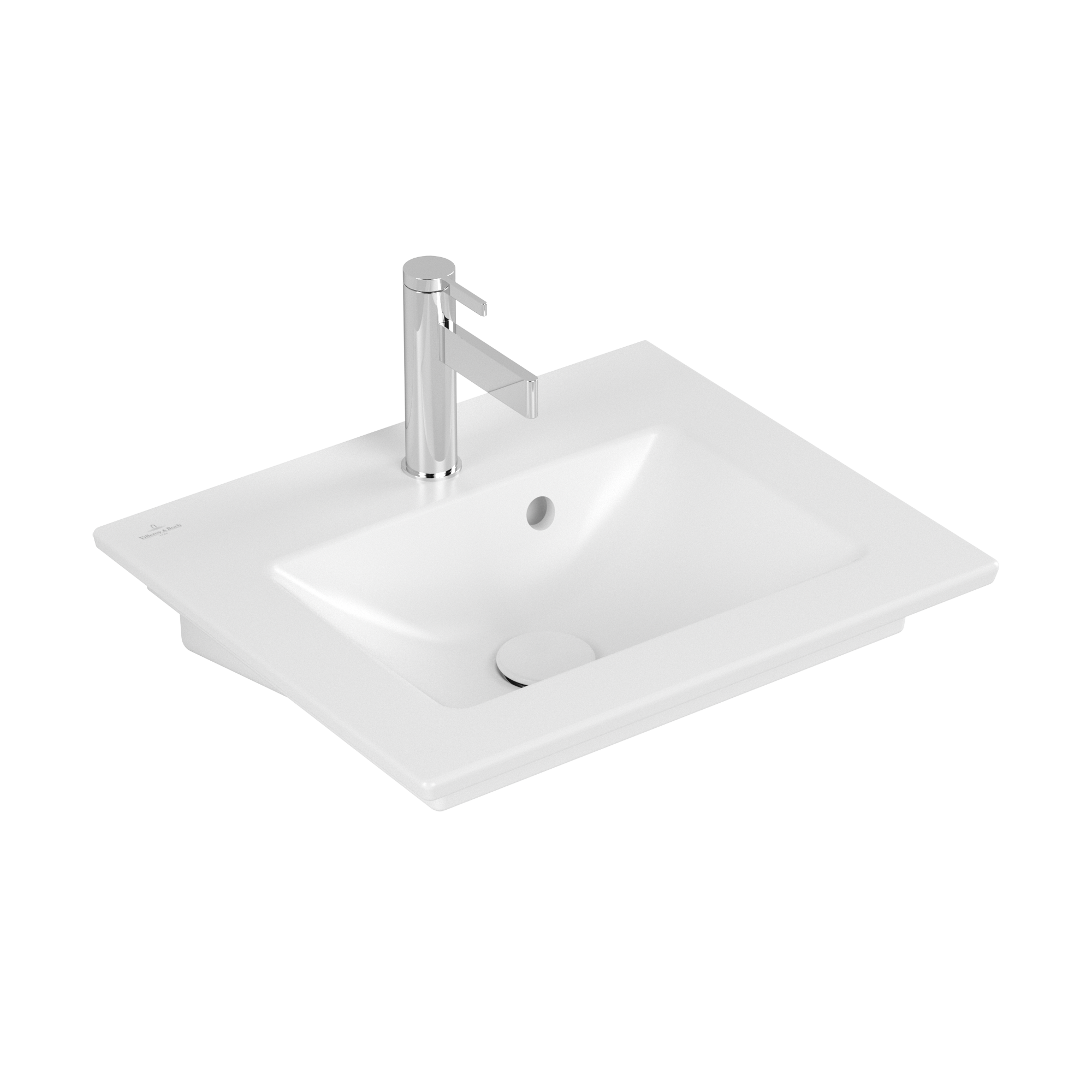 Villeroy & Boch Venticello Handwaschbecken, 500x420x150mm, mit Überlauf, Stone White CeramicPlus