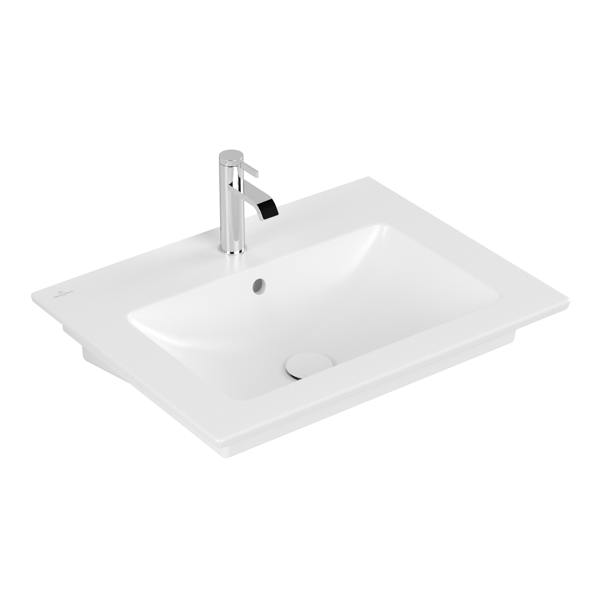 Villeroy & Boch Venticello Washbasin, 655x500x170mm, with overflow, Stone White CeramicPlus