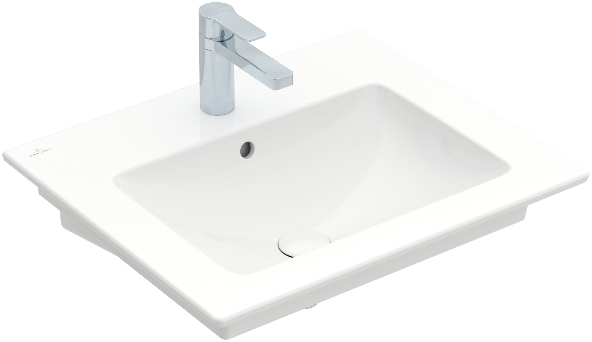Villeroy & Boch Venticello Washbasin, 600x500x165mm, with overflow, White Alpin