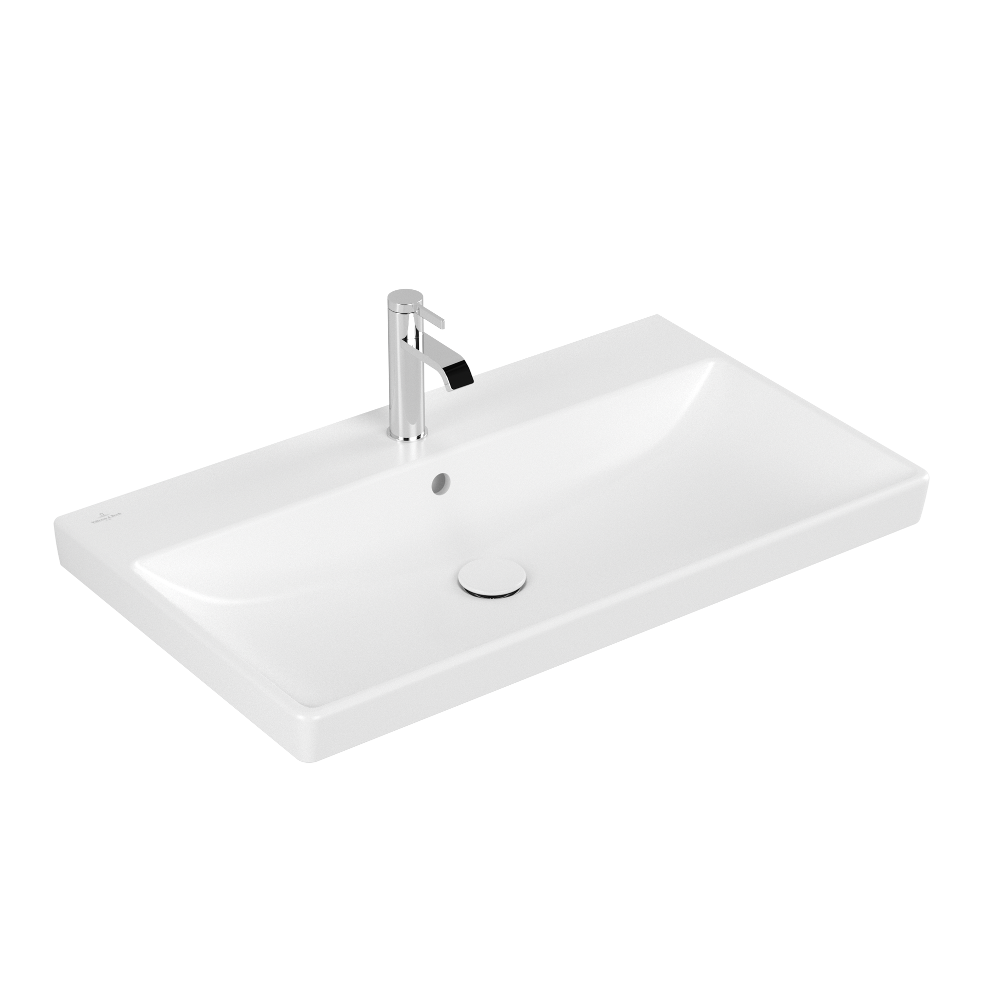 Villeroy & Boch Avento Vanity washbasin, 800x470x165mm, with overflow, Stone White CeramicPlus