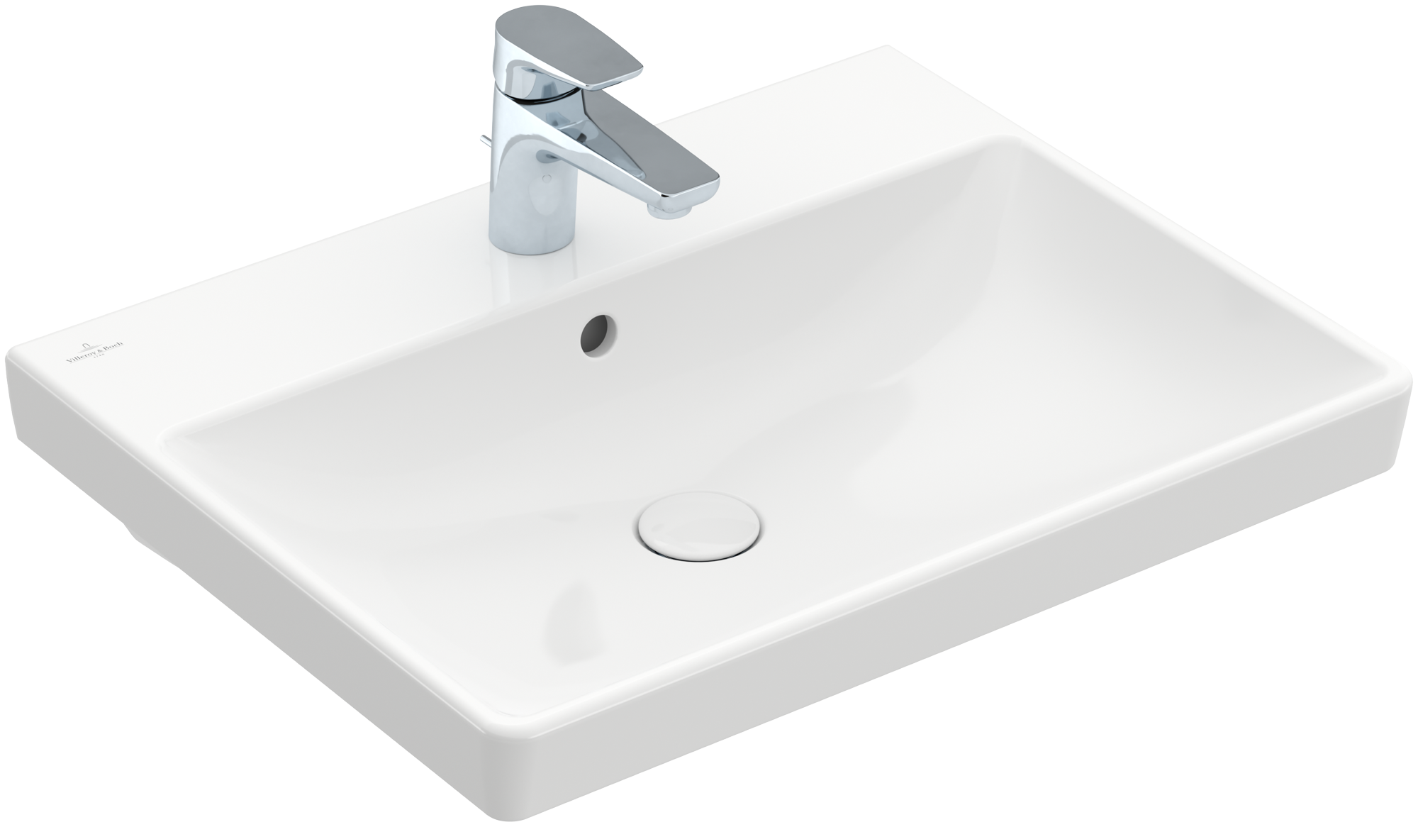Villeroy & Boch Avento Washbasin, 600x470x180mm, with overflow, White Alpin